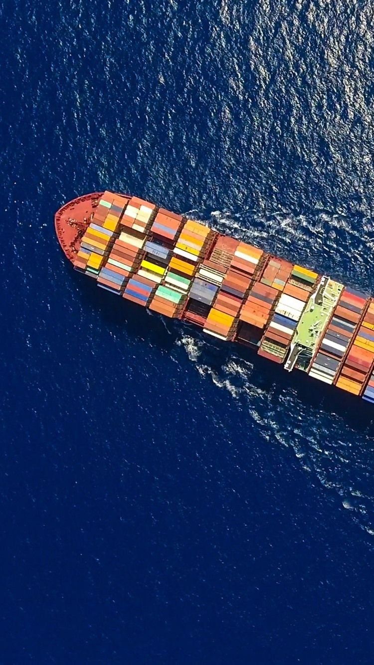 750x1334 Container ship Wallpaper Download