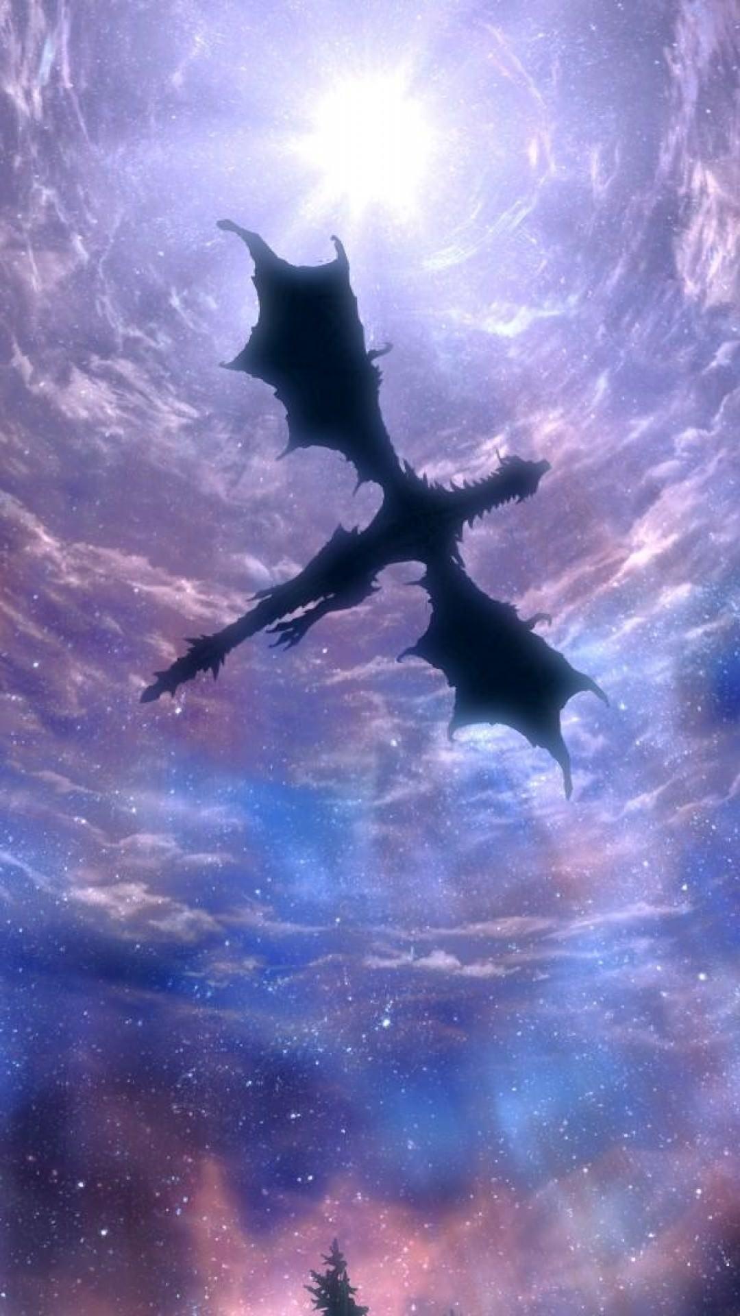 1080x1920 Purple Dragon Wallpaper
