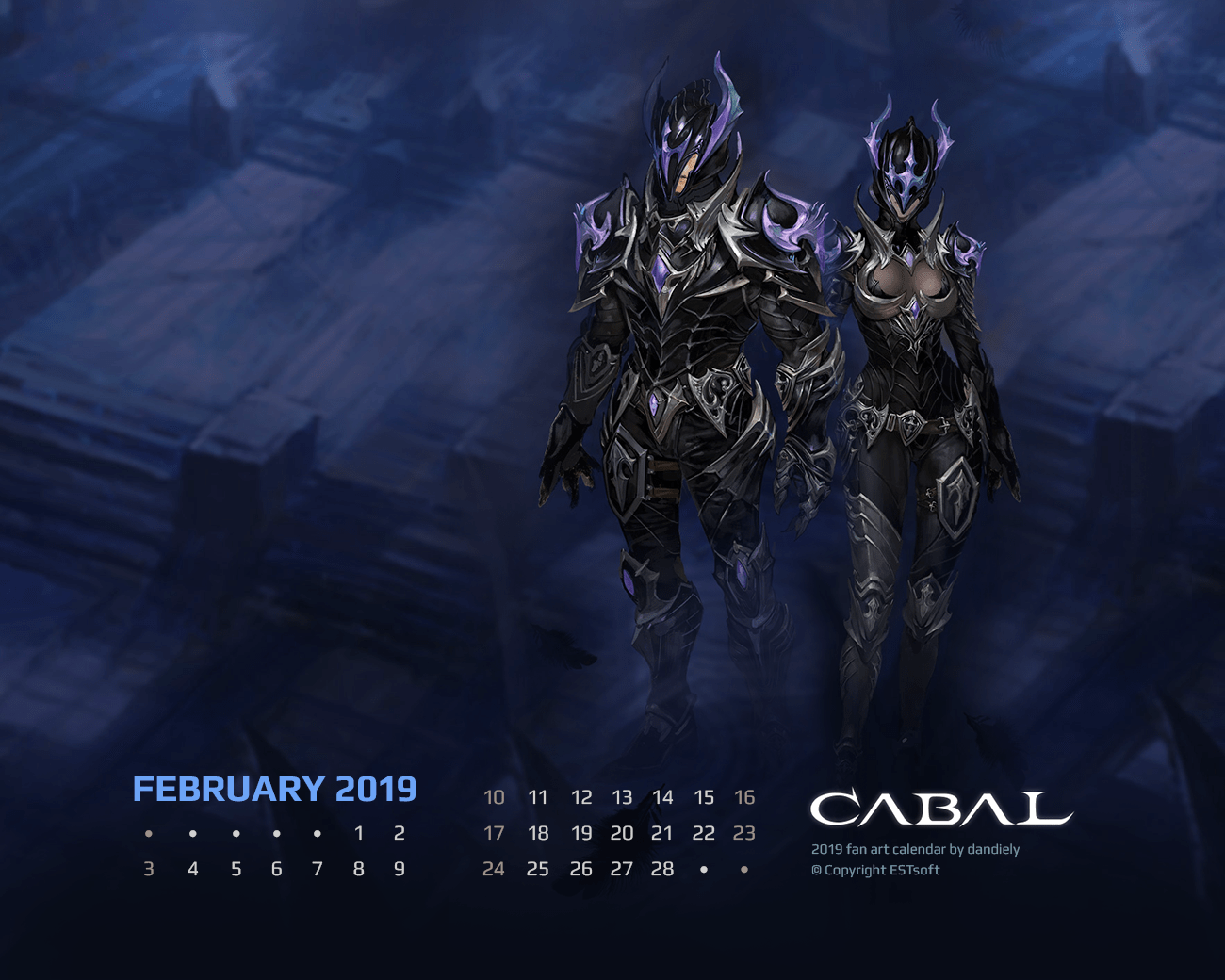 1300x1040 CABAL Online Calendar / Wallpaper