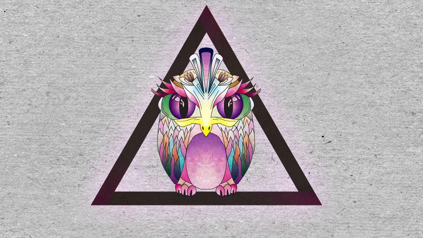 1366x768 Abstract Owl. The Jester's Corner