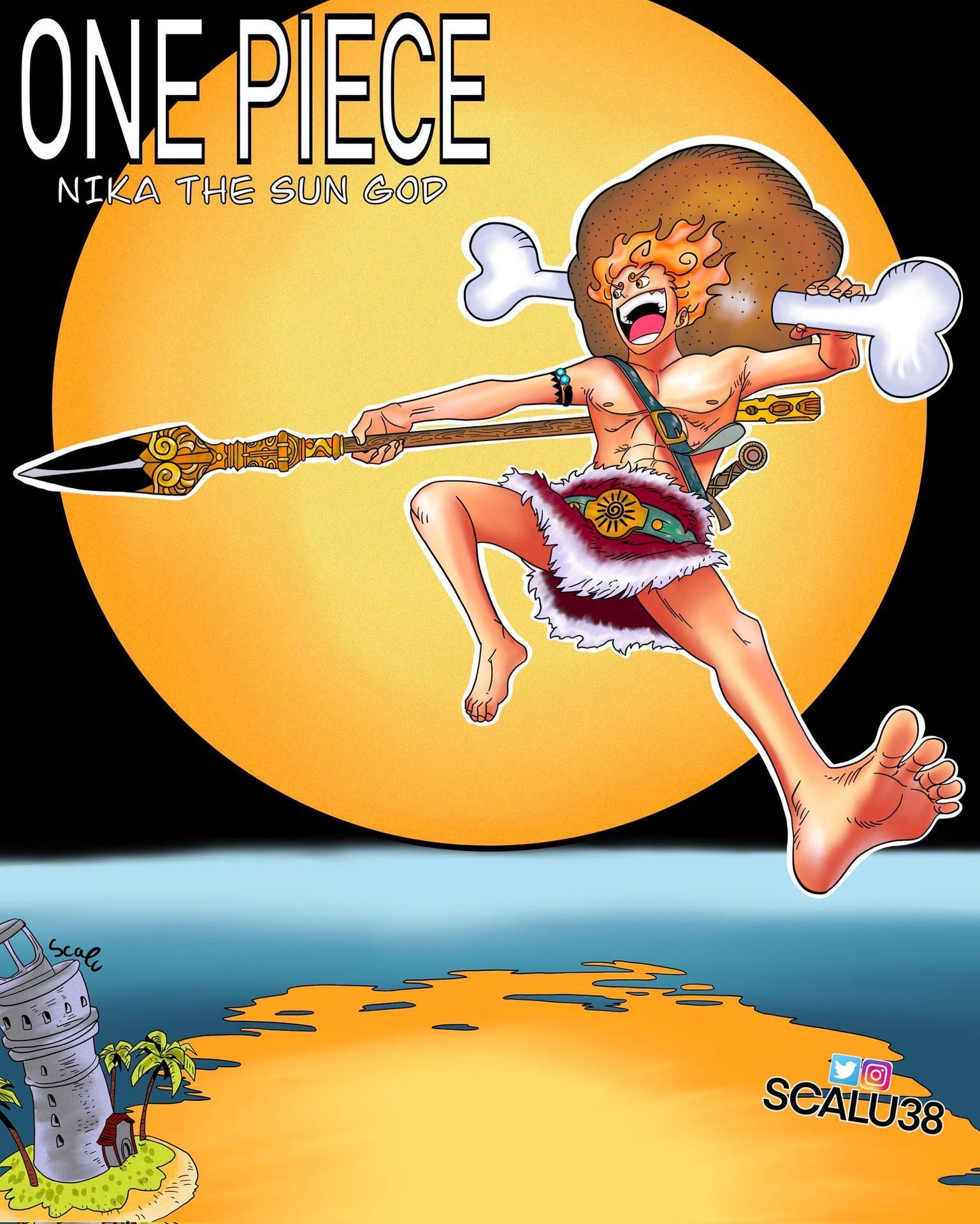 1538x1920 Download One Piece Cartoon Character Flying With A Sword Wallpaper