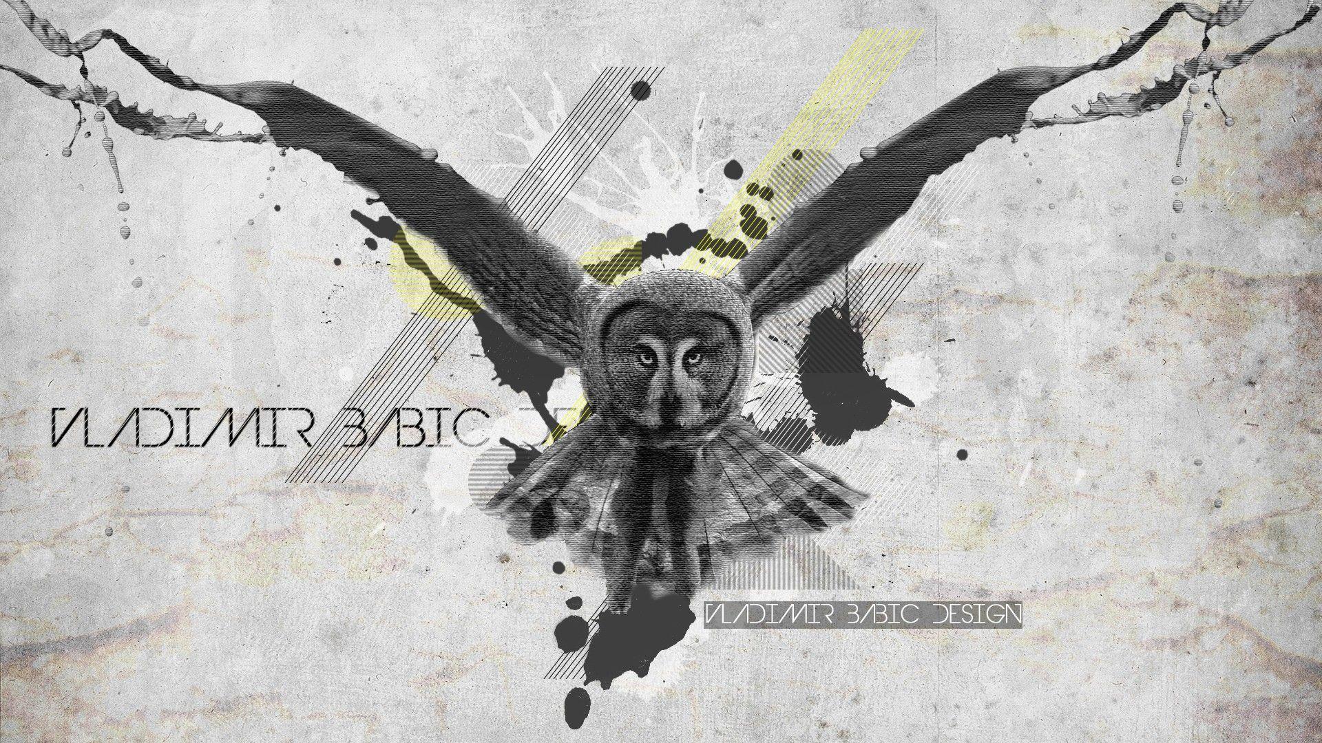 1920x1080 abstract, birds, design, owls wallpaper
