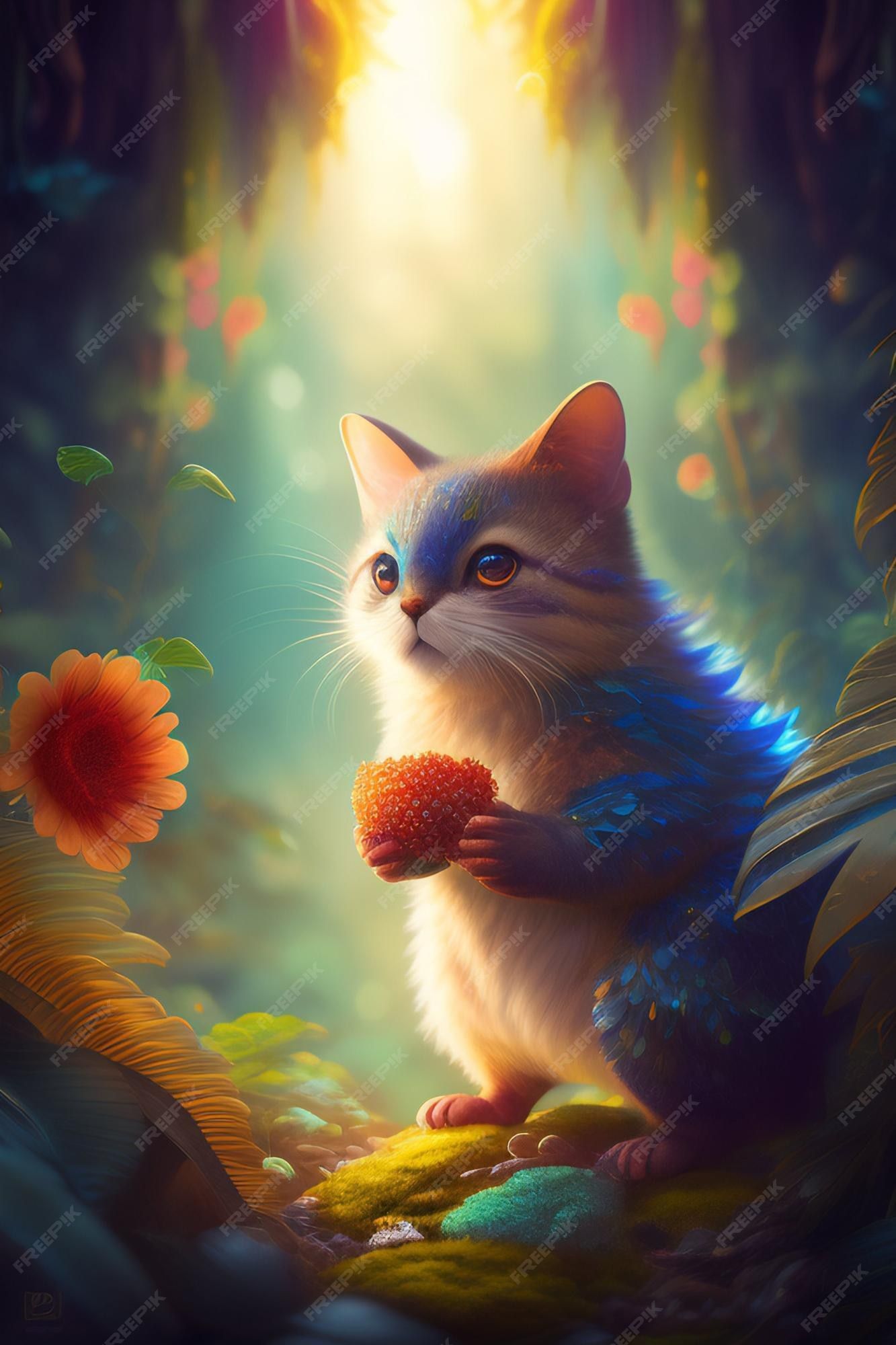 1333x2000 Fantasy Cat Image