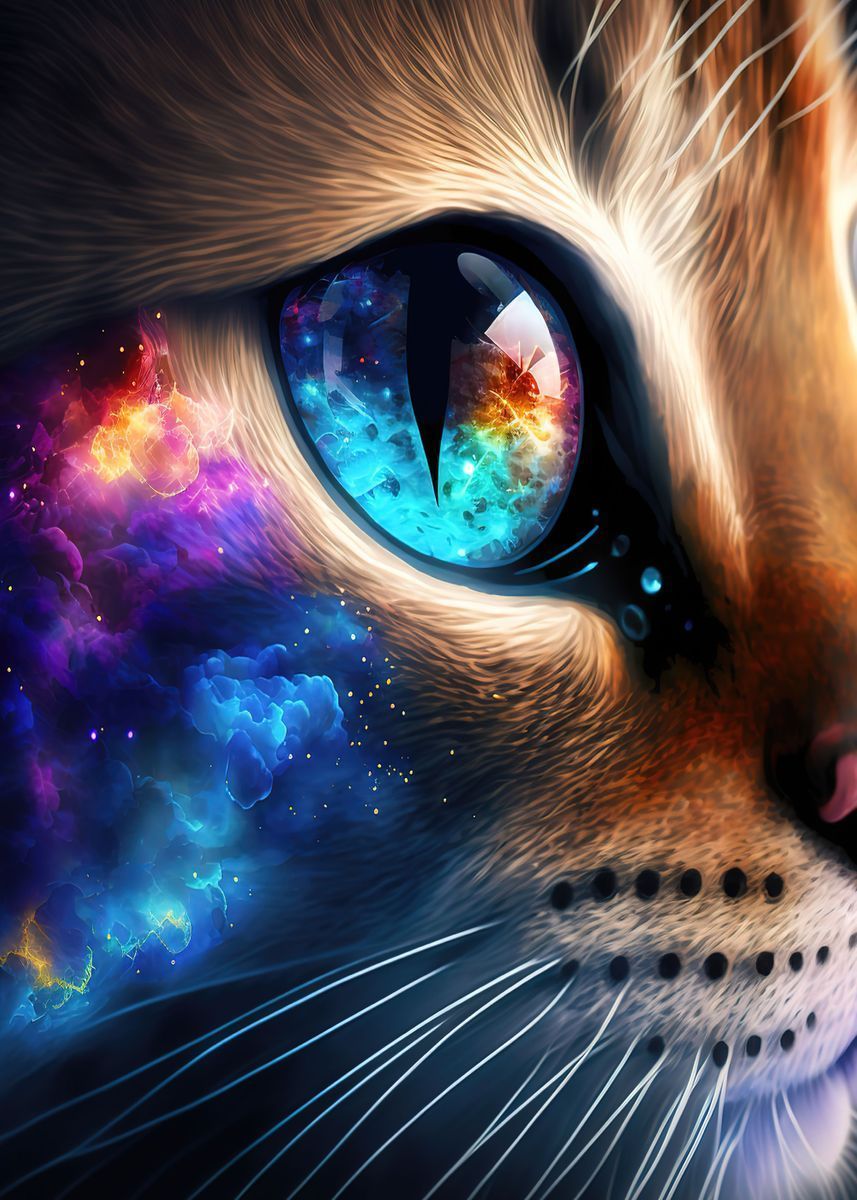 857x1200 Fantasy Cat ' Poster