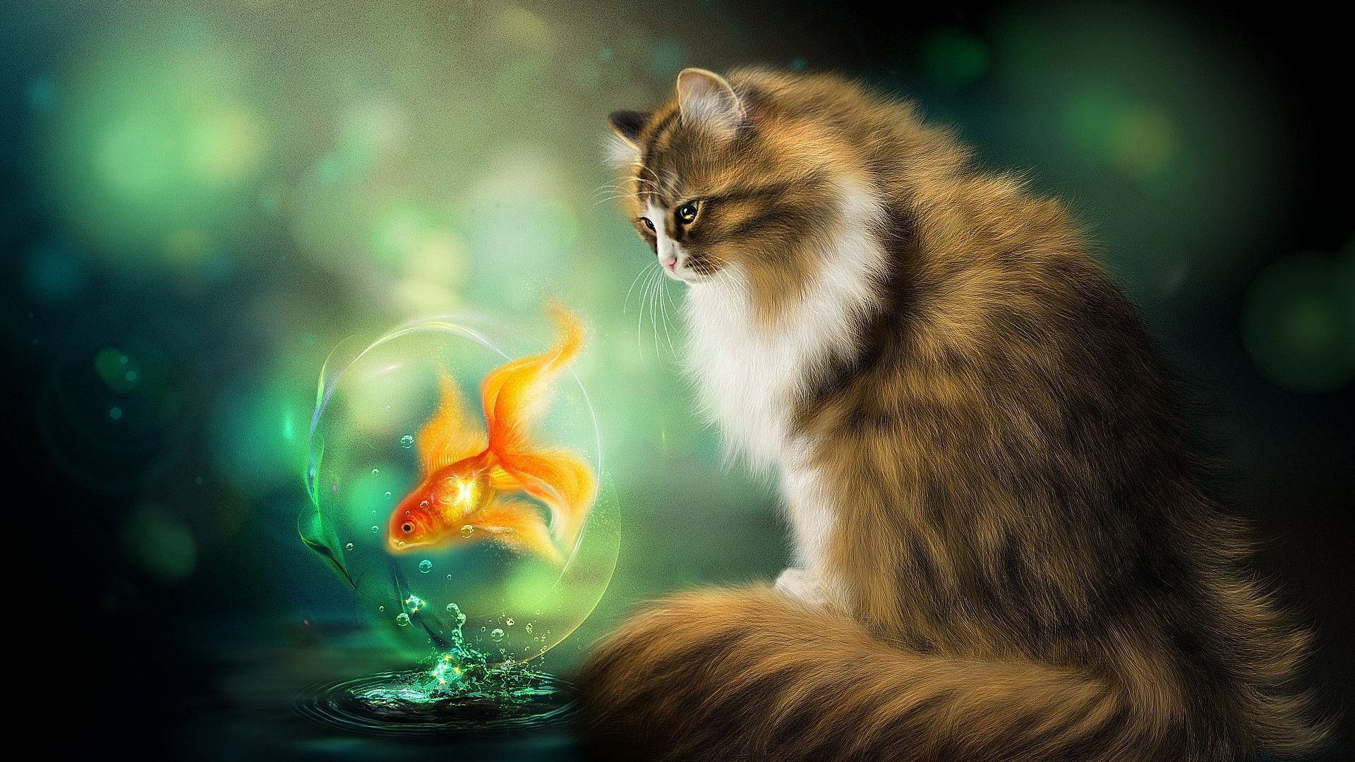 1920x1080 Fantasy Cat Wallpaper 111174
