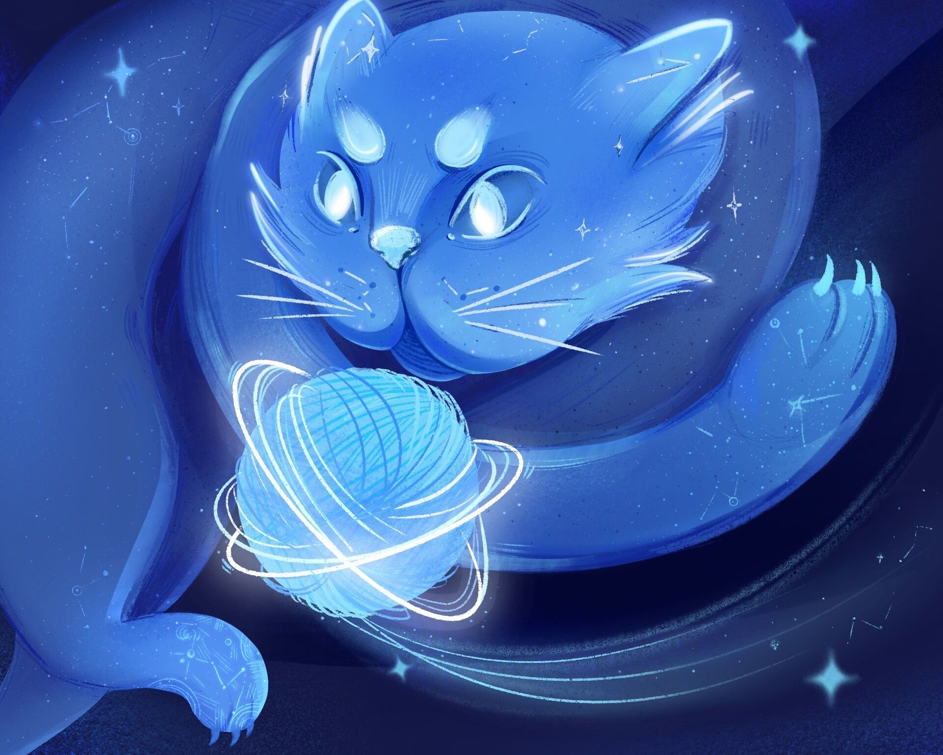1920x1536 Fantasy Cat HD Wallpaper and Background