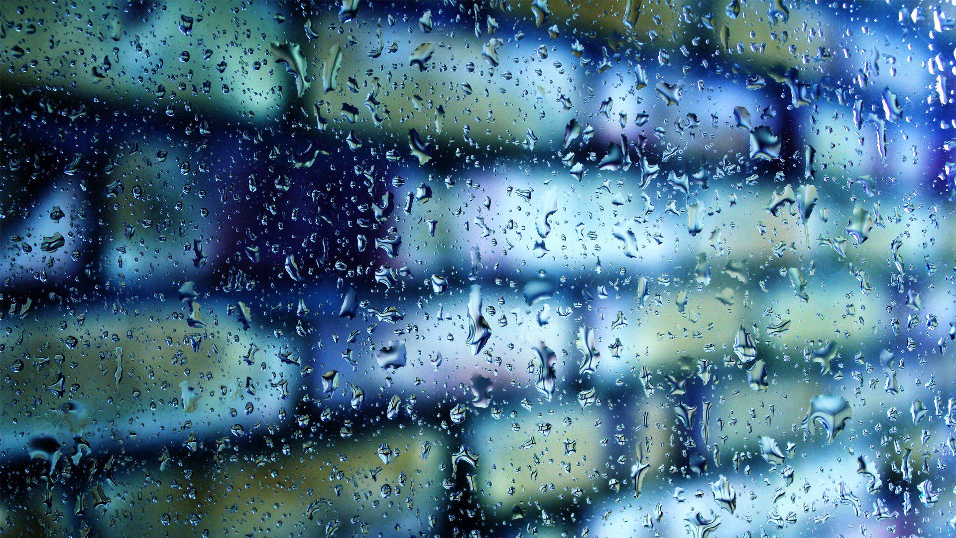1920x1080 macro, Glass, Drops, Wall, Bricks, Rain, Bokeh Wallpaper HD