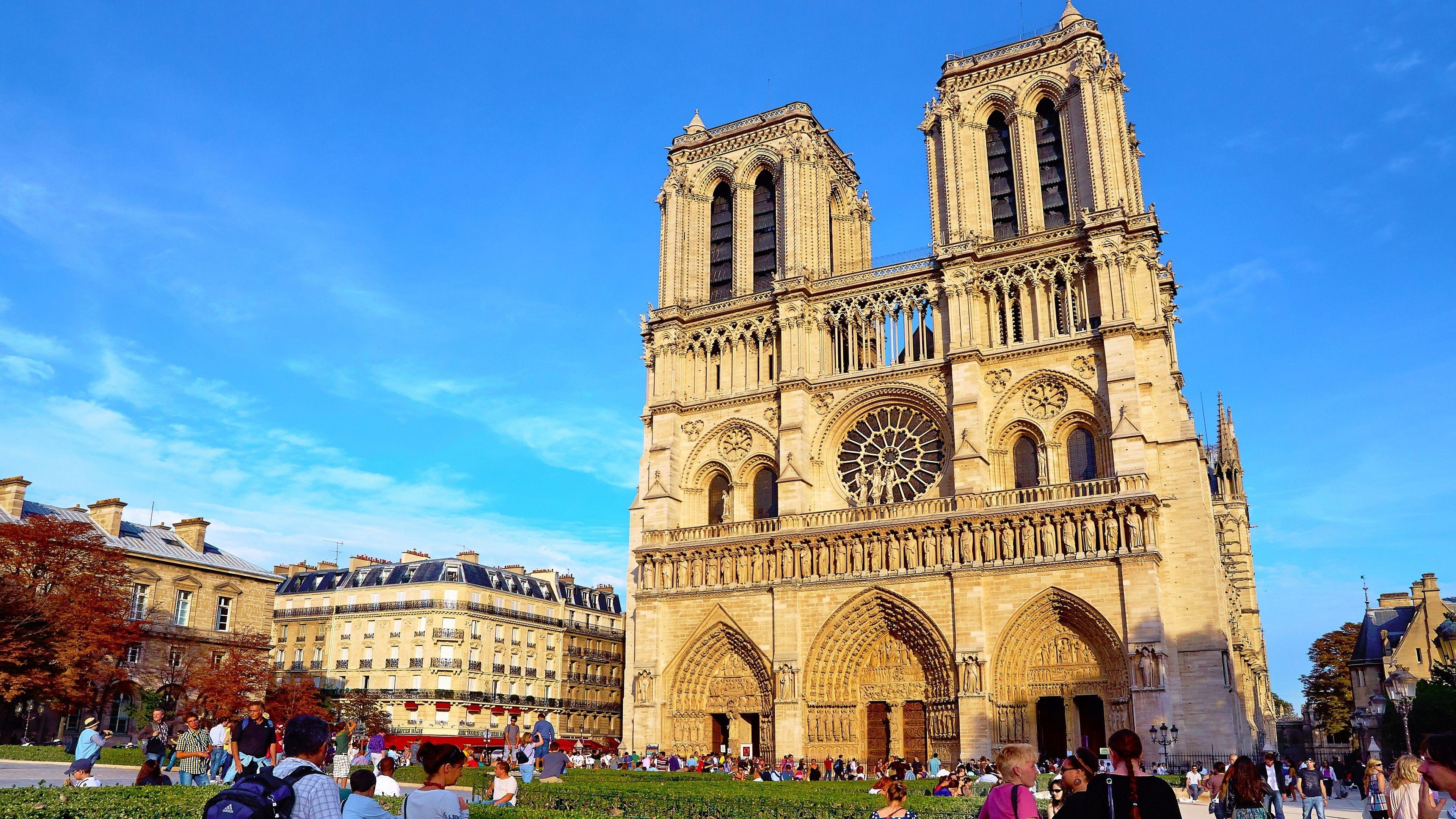 3840x2160 Nhà thờ Đức Bà ở Paris Pháp Hình nền 4K.  HD