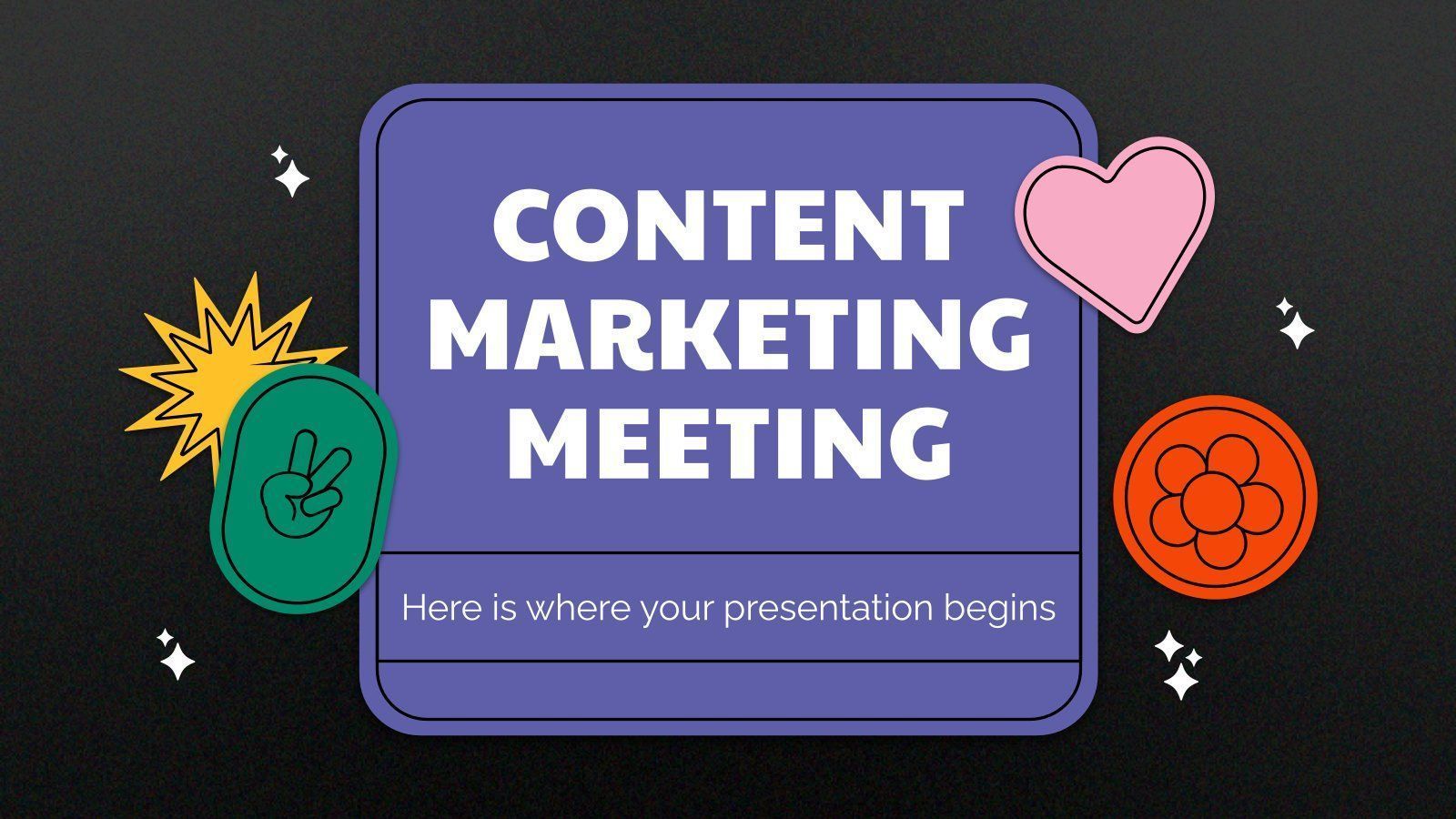 1600x900 Content Marketing Meeting. Google Slides & PowerPoint