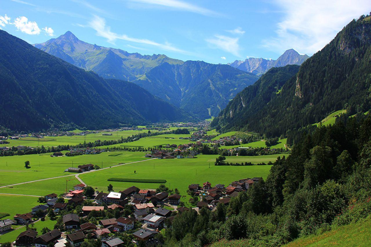 1280x853 Desktop Wallpaper Austria Schwendau Village mountain Cities