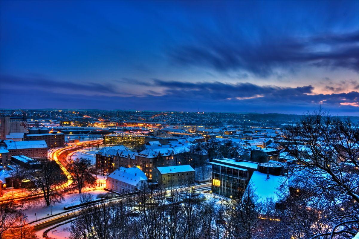 1201x800 denmark blue night. HD Windows Wallpaper