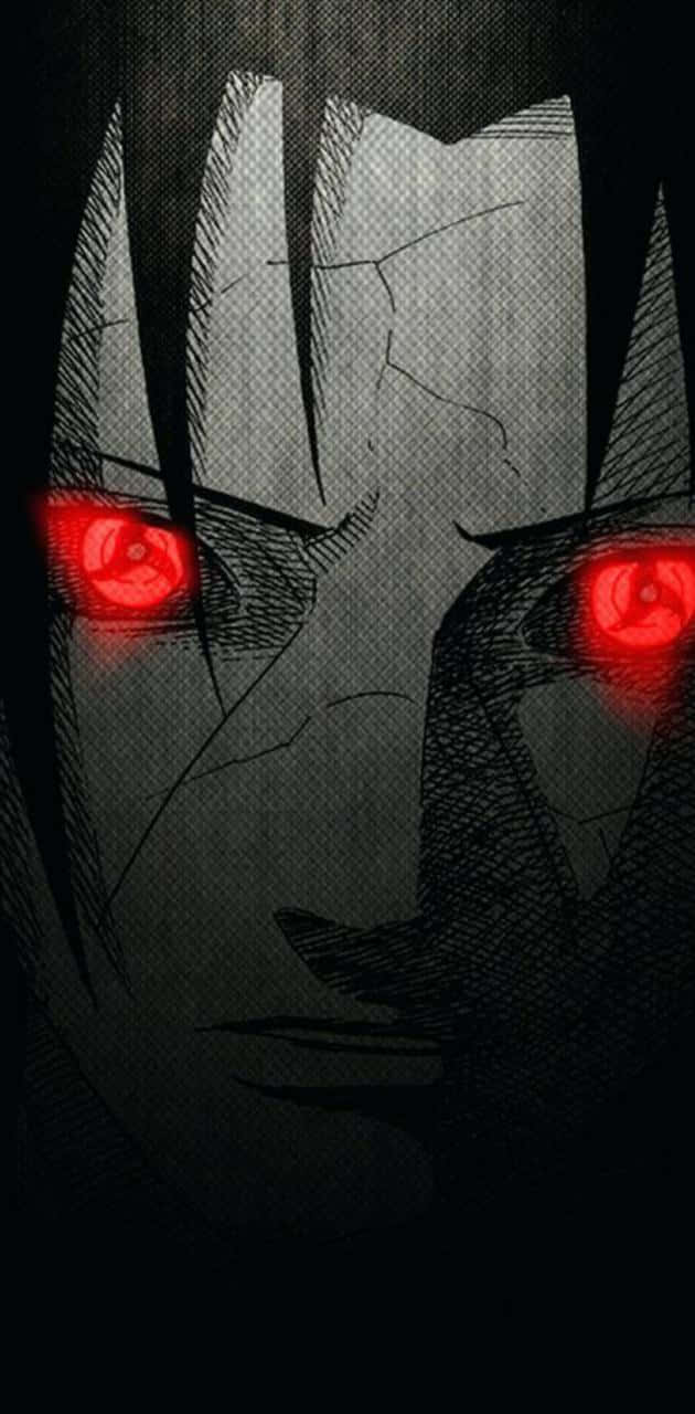 630x1280 Download Itachi Mangekyou Sharingan Black White Red Wallpaper