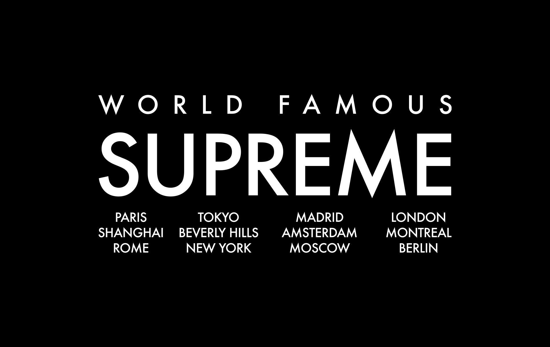 Download Supreme Logo against Black Background Wallpaper