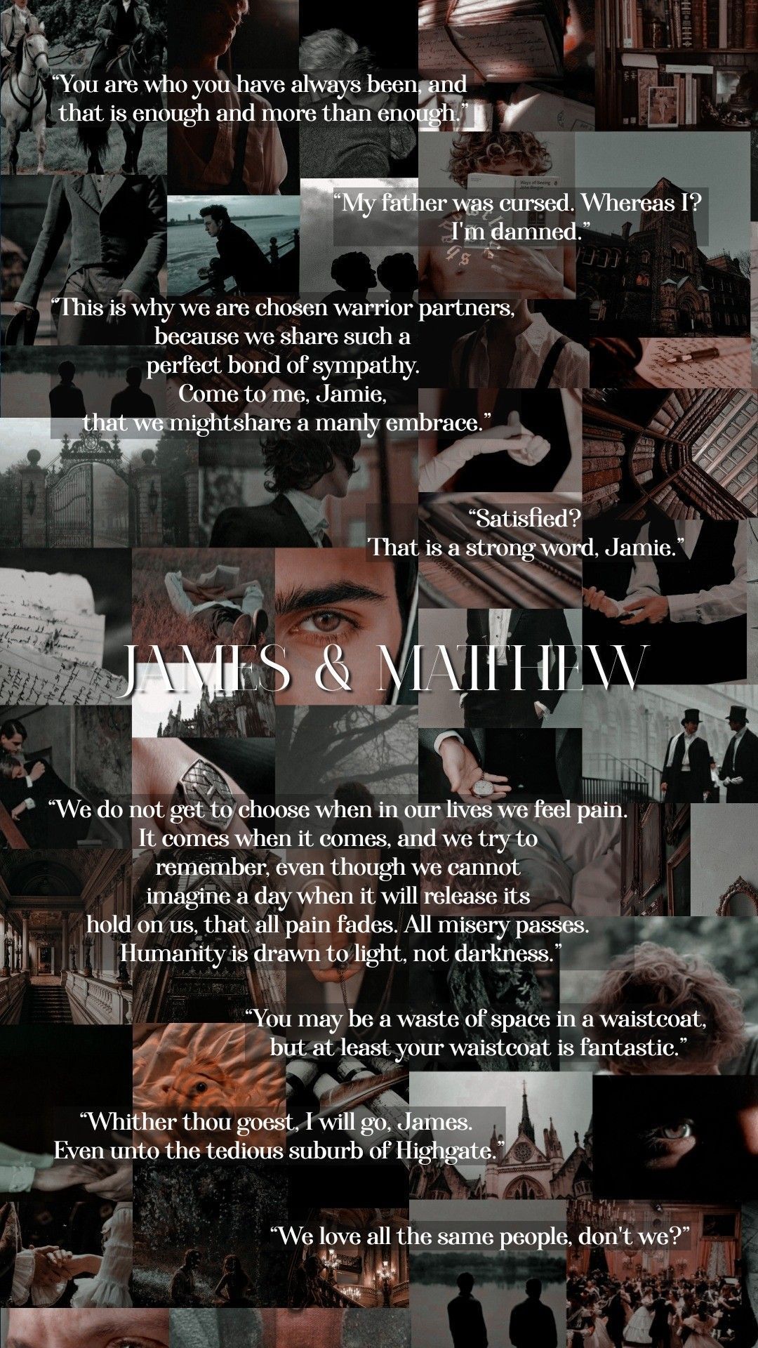 1080x1920 ➸ james & matthew. wallpaper. Shadowhunters, Shadow hunters, Cassandra clare books