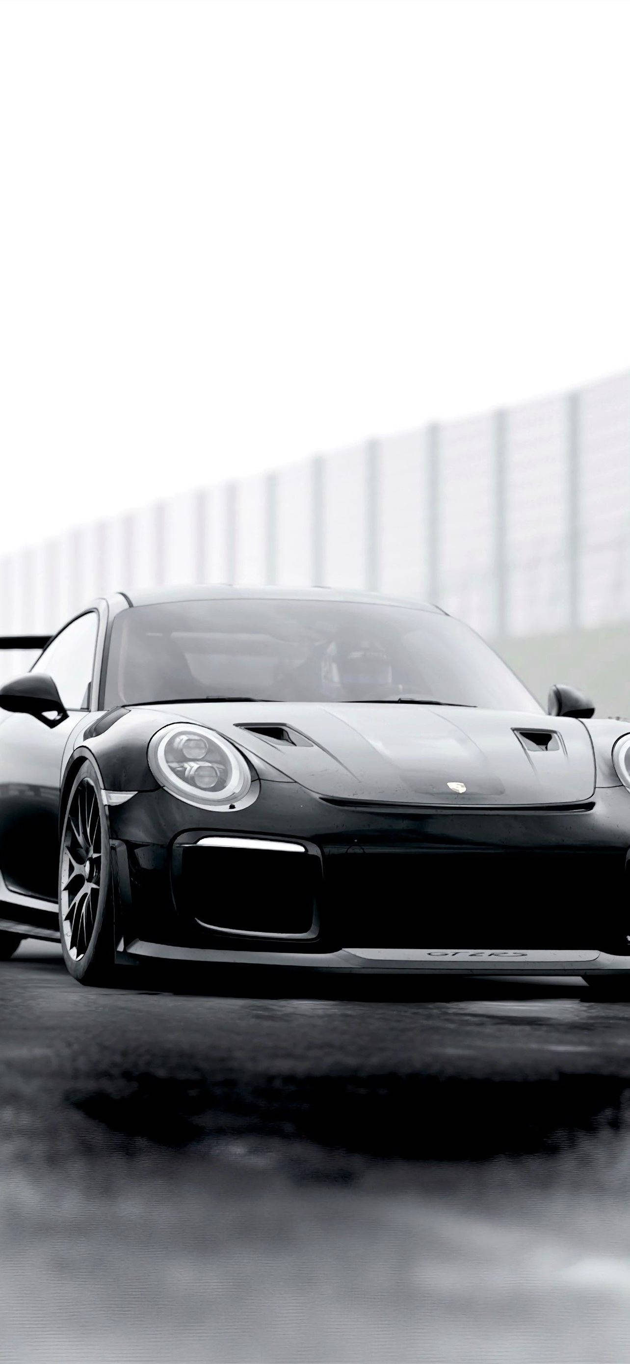 1284x2778 Download Black Porsche 911 Wallpaper