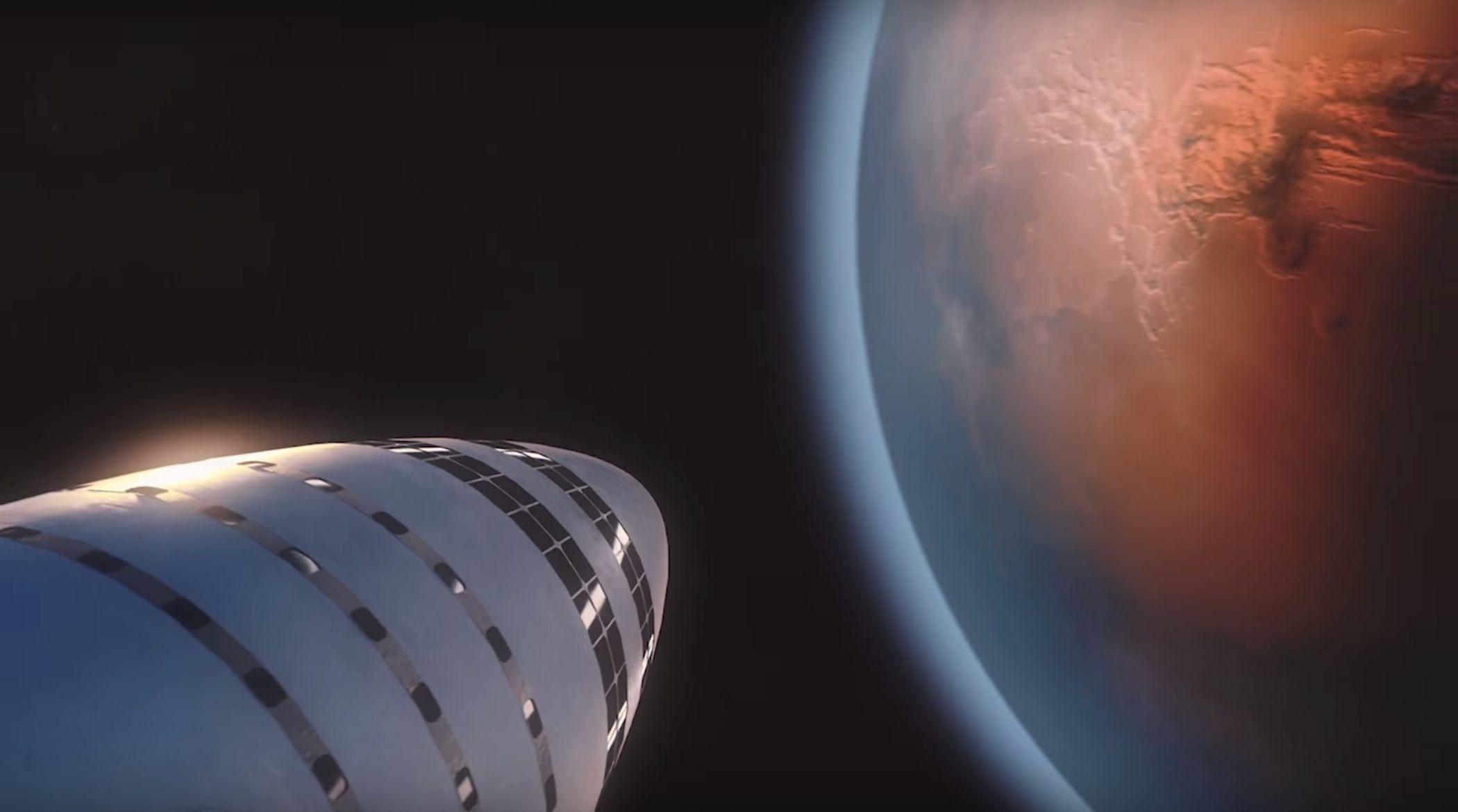 2100x1171 SpaceX's BFR Mars rocket and spaceship rendered in extraordinary fan