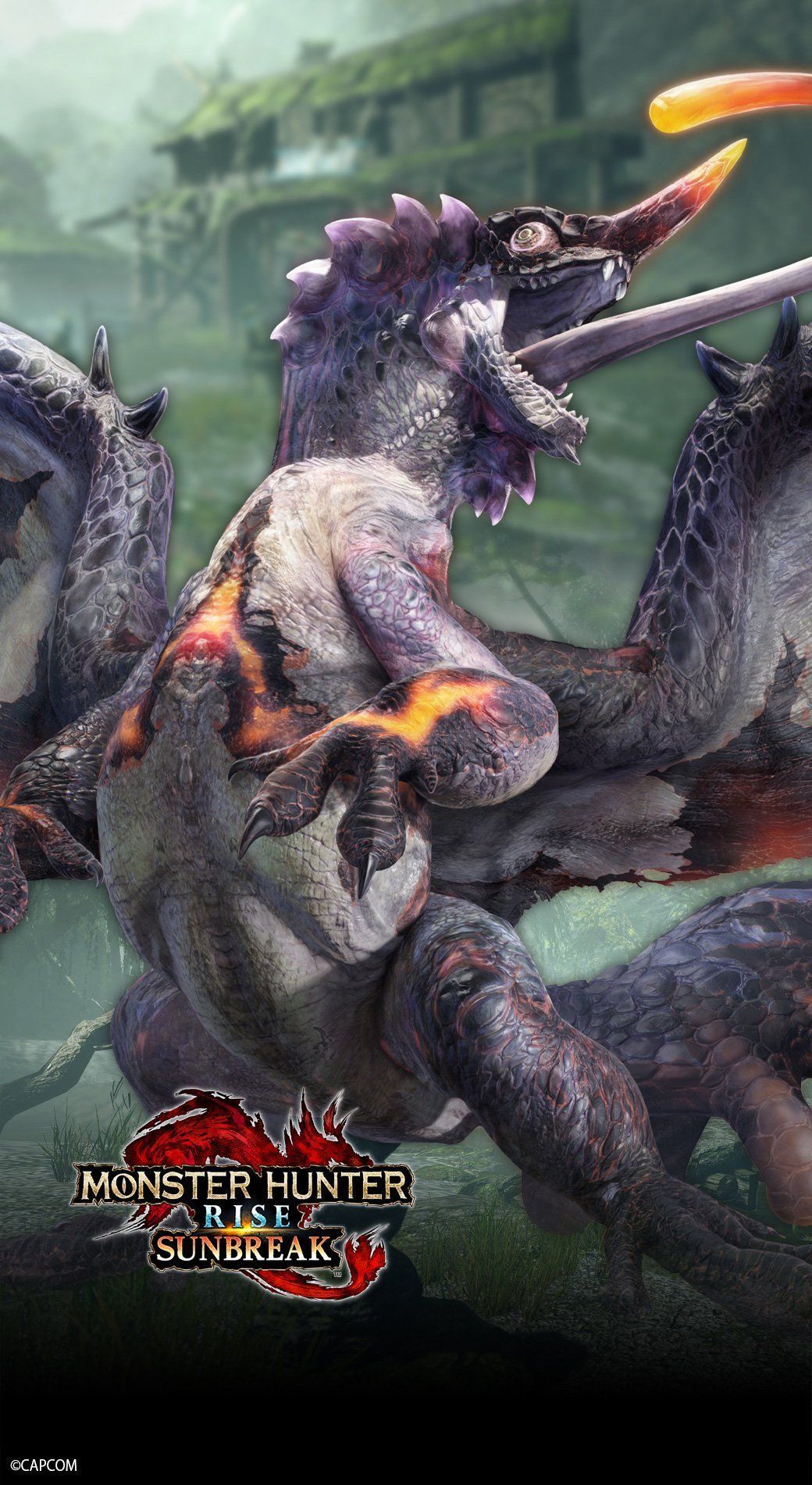 1040x1900 Kogath on X: Official mobile wallpaper for Violet Mizutsune, Flaming Espinas, and Risen Chameleos from #MonsterHunter Rise: #Sunbreak / X
