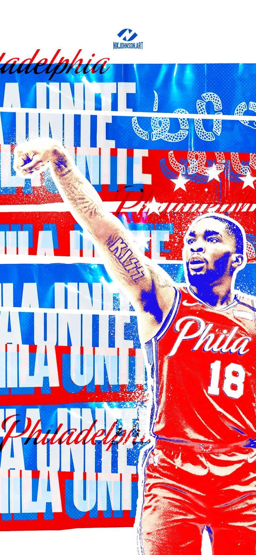 887x1920 Download Unleash your team spirit with the official 76ers iPhone Wallpaper