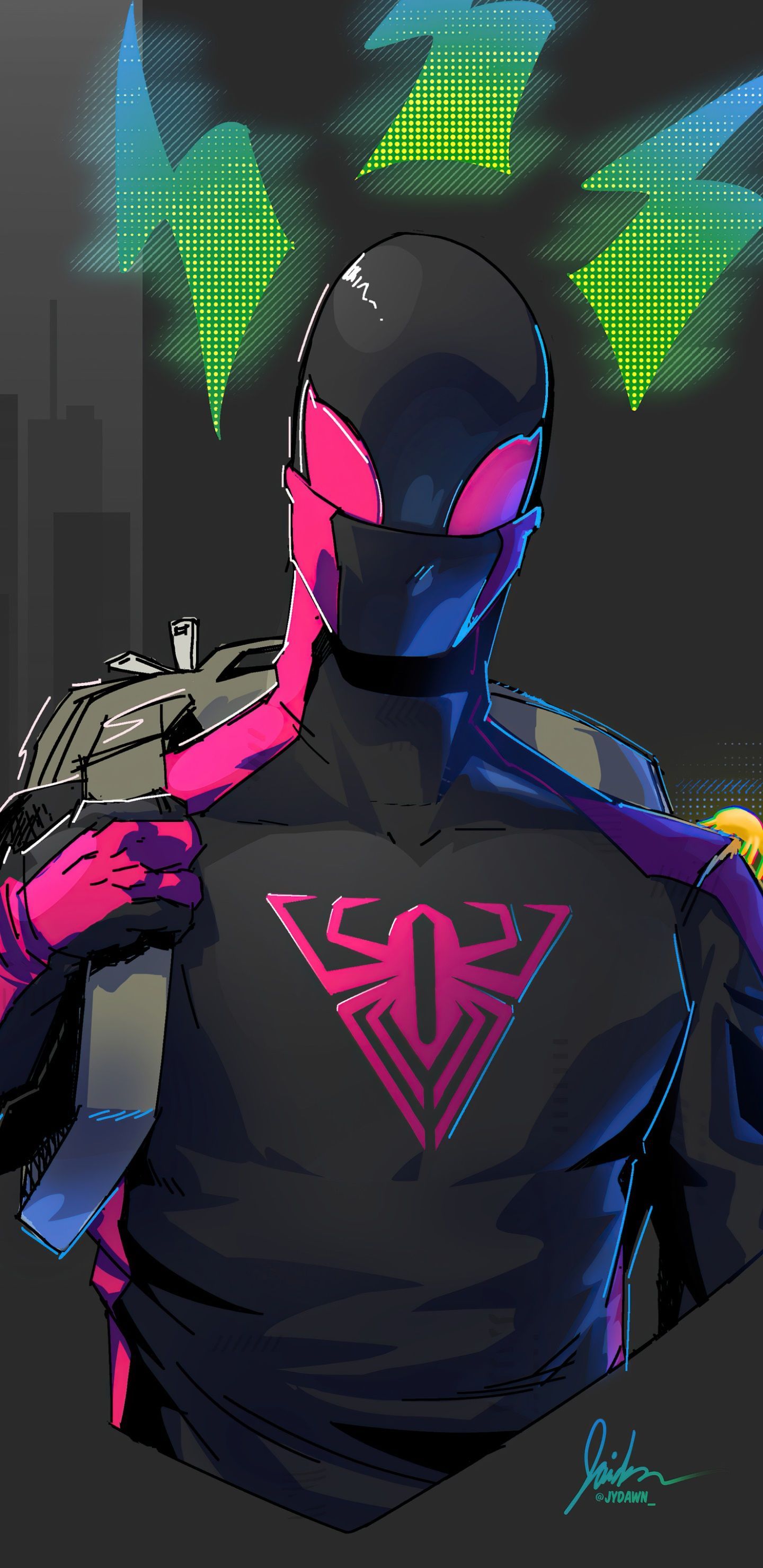 1440x2960 Miles Morales Prowler Wallpaper