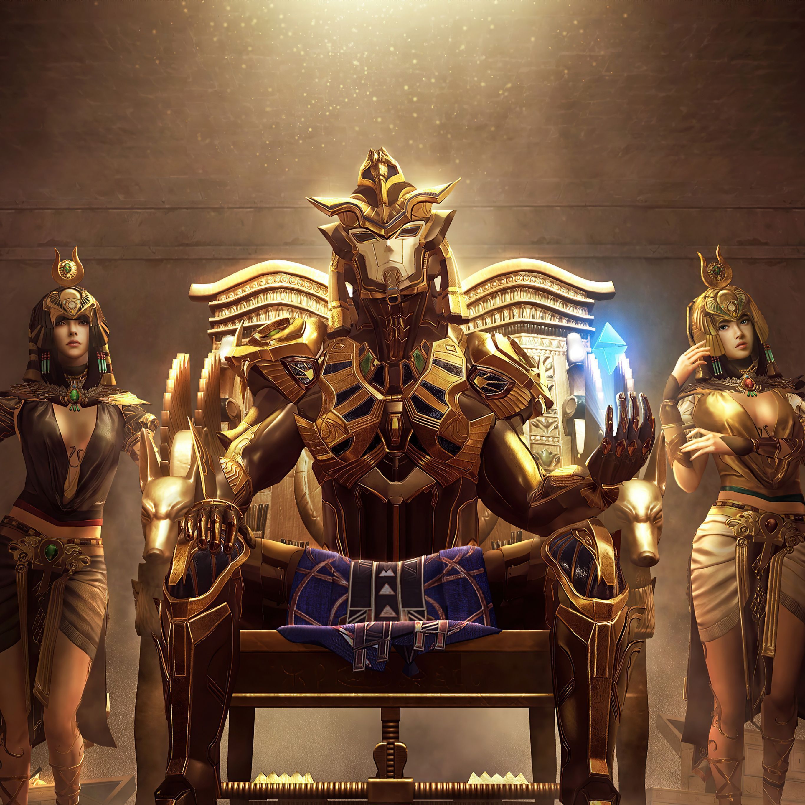 2732x2732 PUBG MOBILE Wallpaper 4K, Golden Pharaoh X Suit