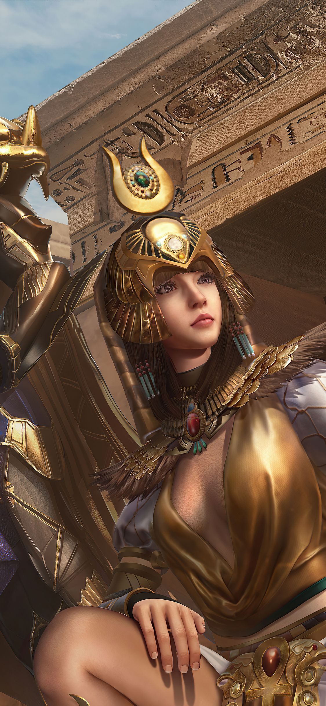 1125x2436 Golden Pharaoh X Suit Pubg iPhone XS, iPhone iPhone X HD 4k Wallpaper, Image, Background, Photo and Picture