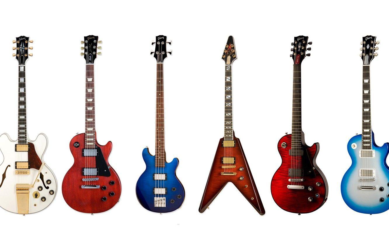 1332x850 Wallpaper tool, electric guitar, collection, Gibson, bass guitar