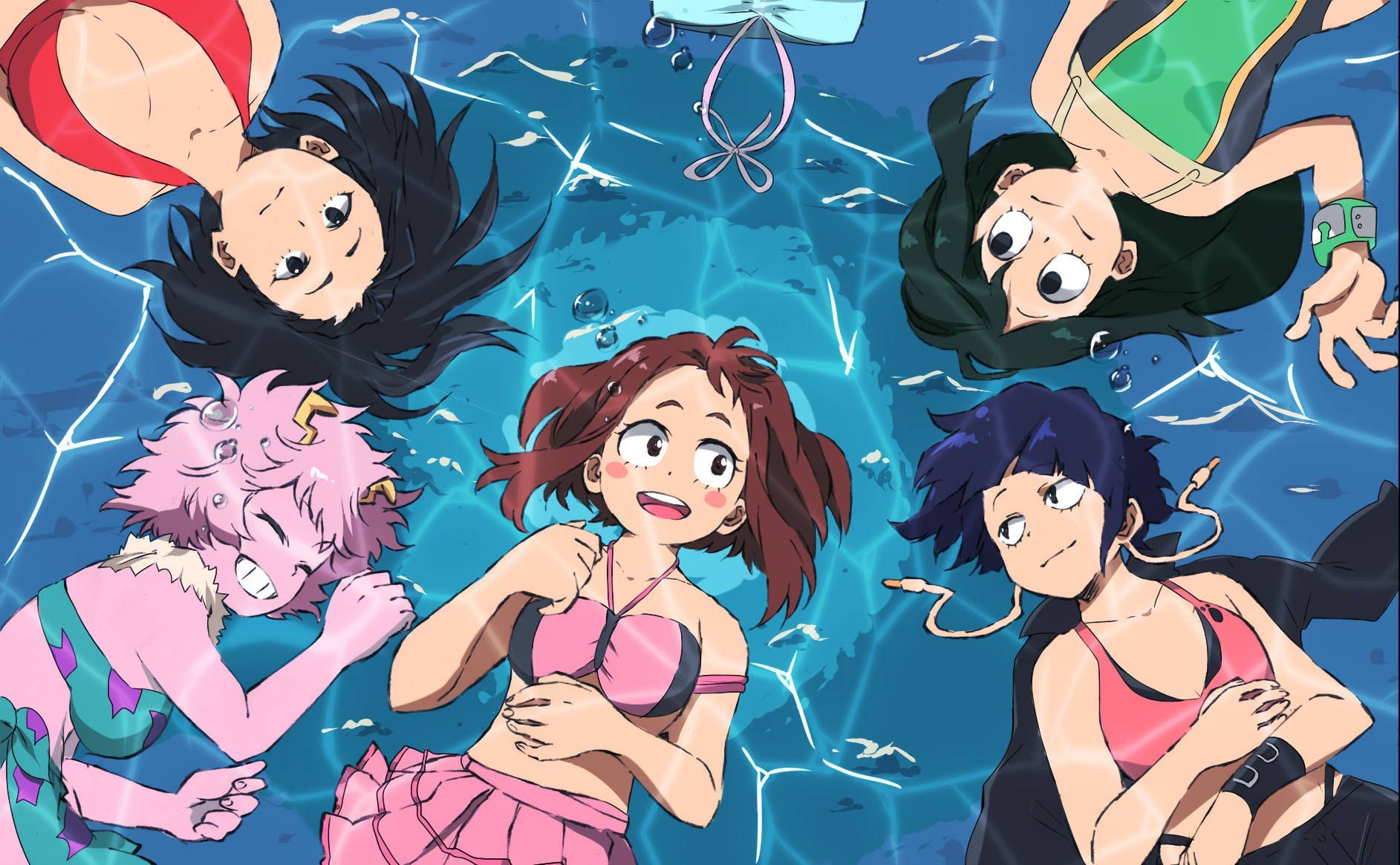 1885x1165 Download Ochaco Uraraka And The Girls Wallpaper