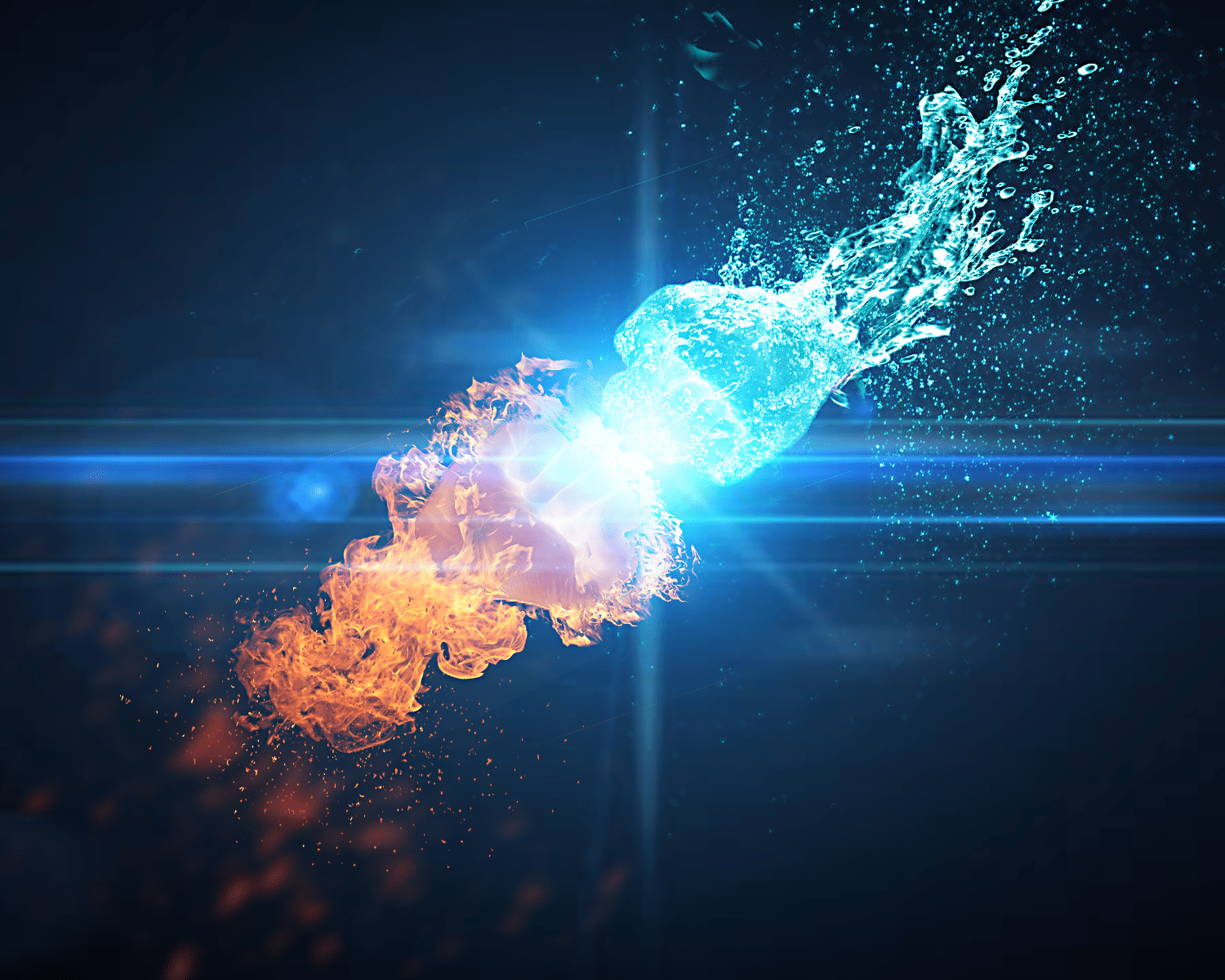 1500x1200 Fire Vs Water Wallpaper