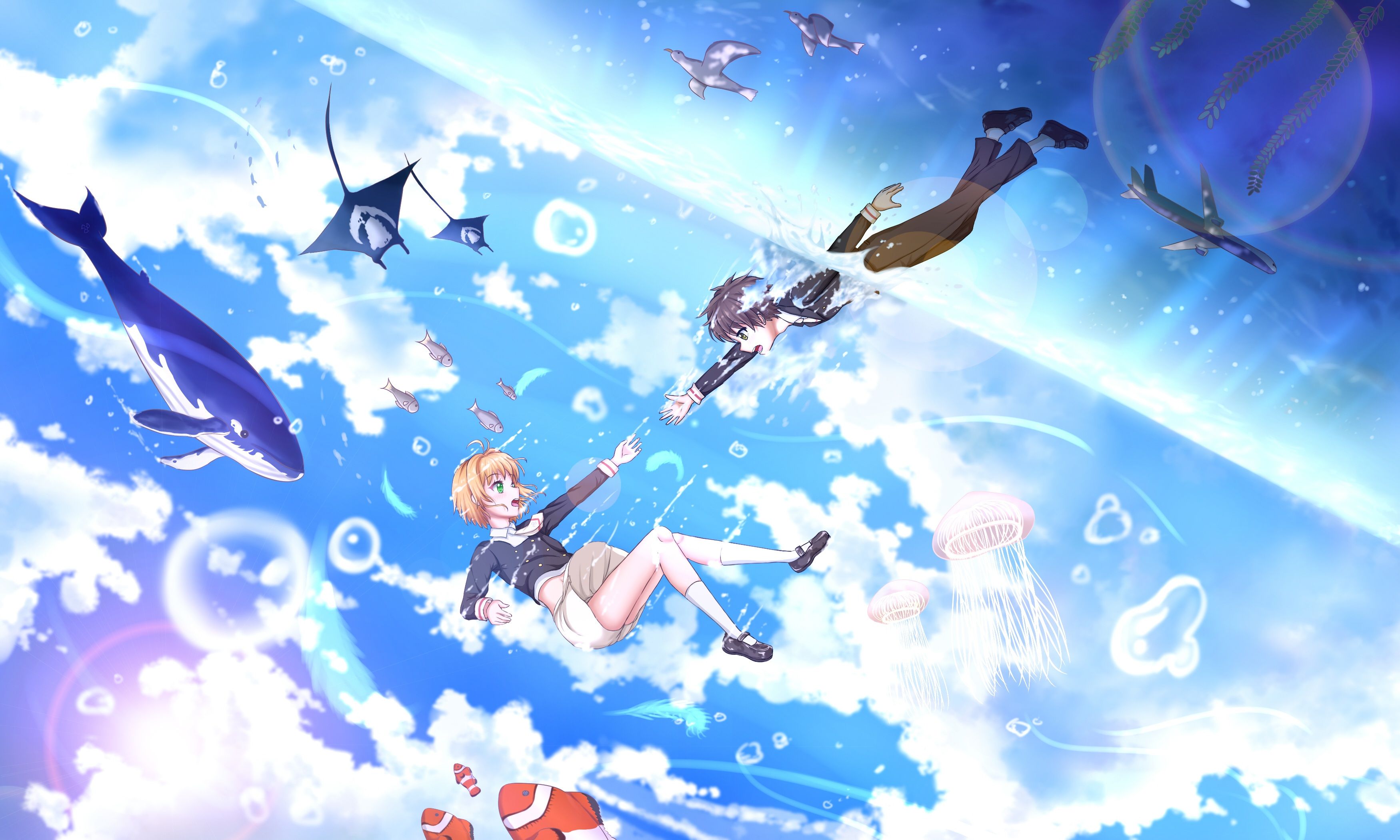 3500x2100 Mobile wallpaper: Anime, Cardcaptor Sakura, Sakura Kinomoto, Syaoran Li, 935042 download the picture for free