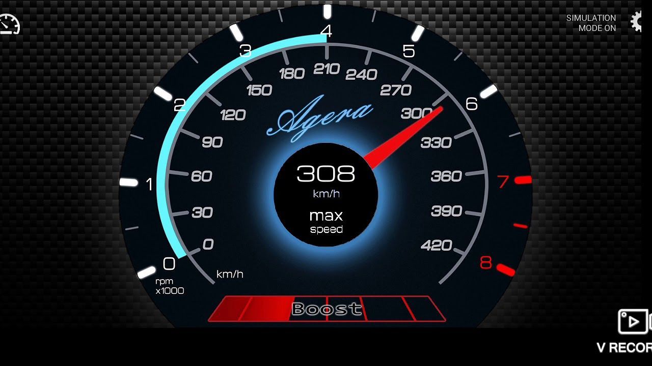 1280x720 SUPERCAR SPEEDOMETER