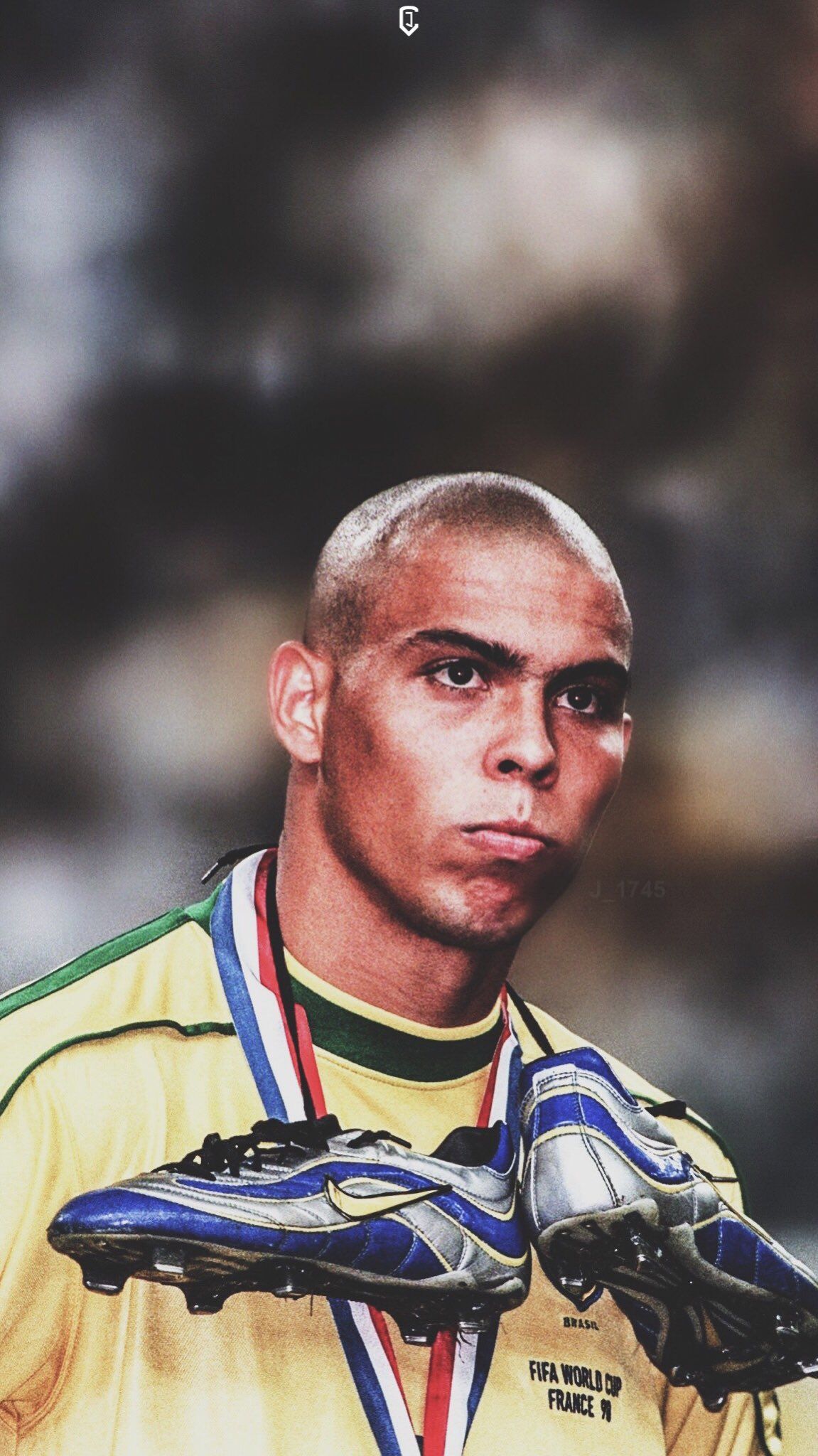 1151x2048 JDesign on X: Brazil 1998. Ronaldo Nazário #Wallpaper / X
