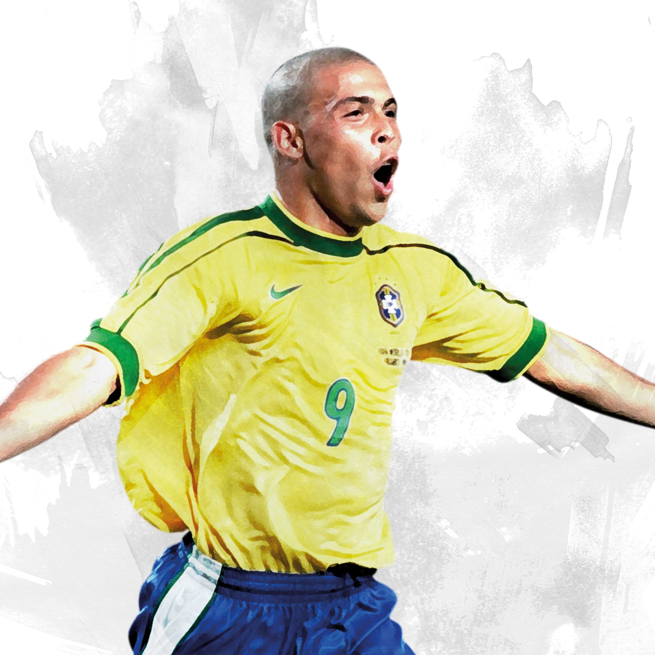 2250x2250 Ronaldo R9 Brazil Legend Poster Print