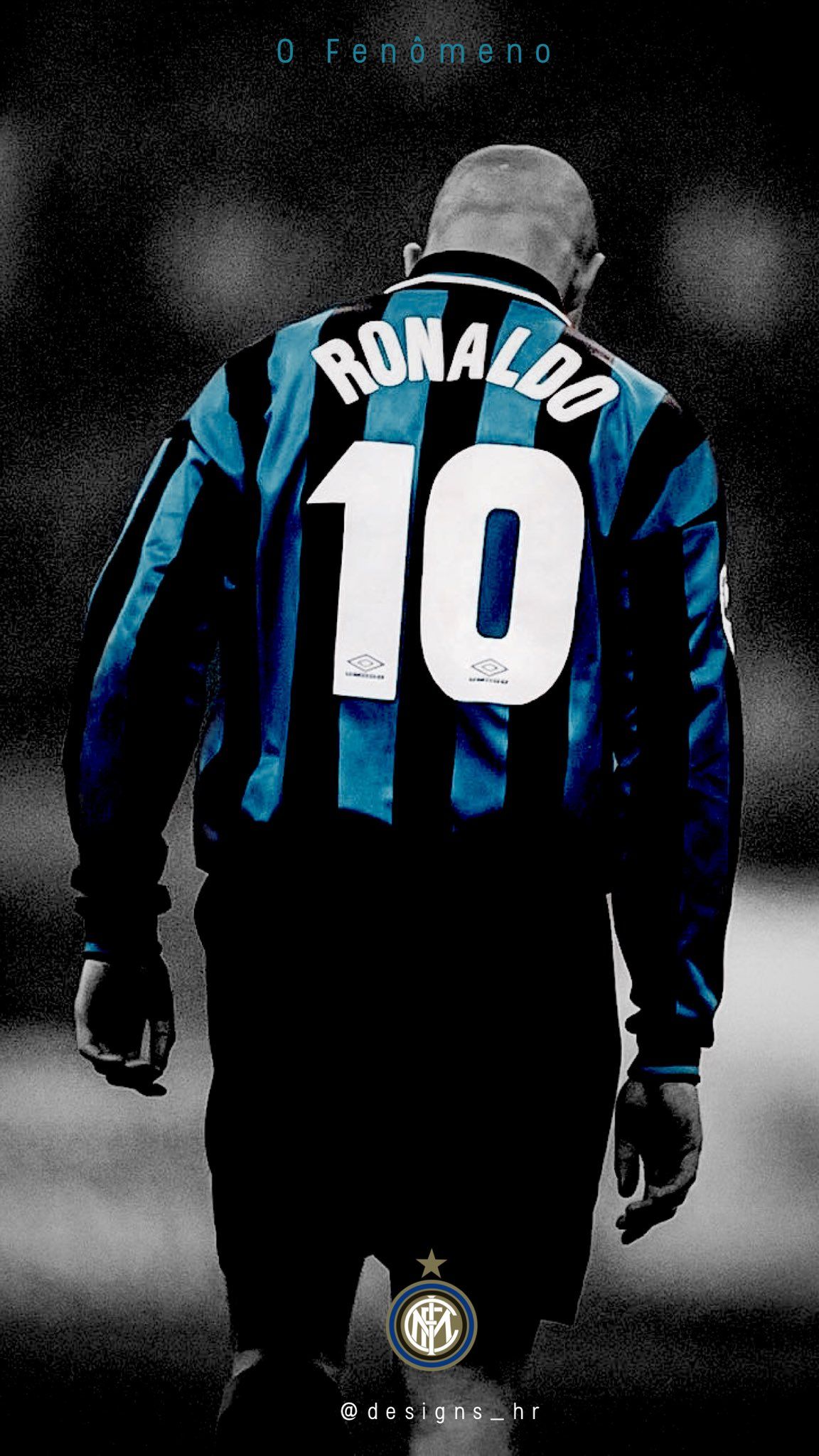 1152x2048 HR Designs on X: My idol growing up. The best player of a generation. O Fenomeno Ronaldo • Wallpaper &amp; Lockscreen • #ofenomeno #goat #R9 / X