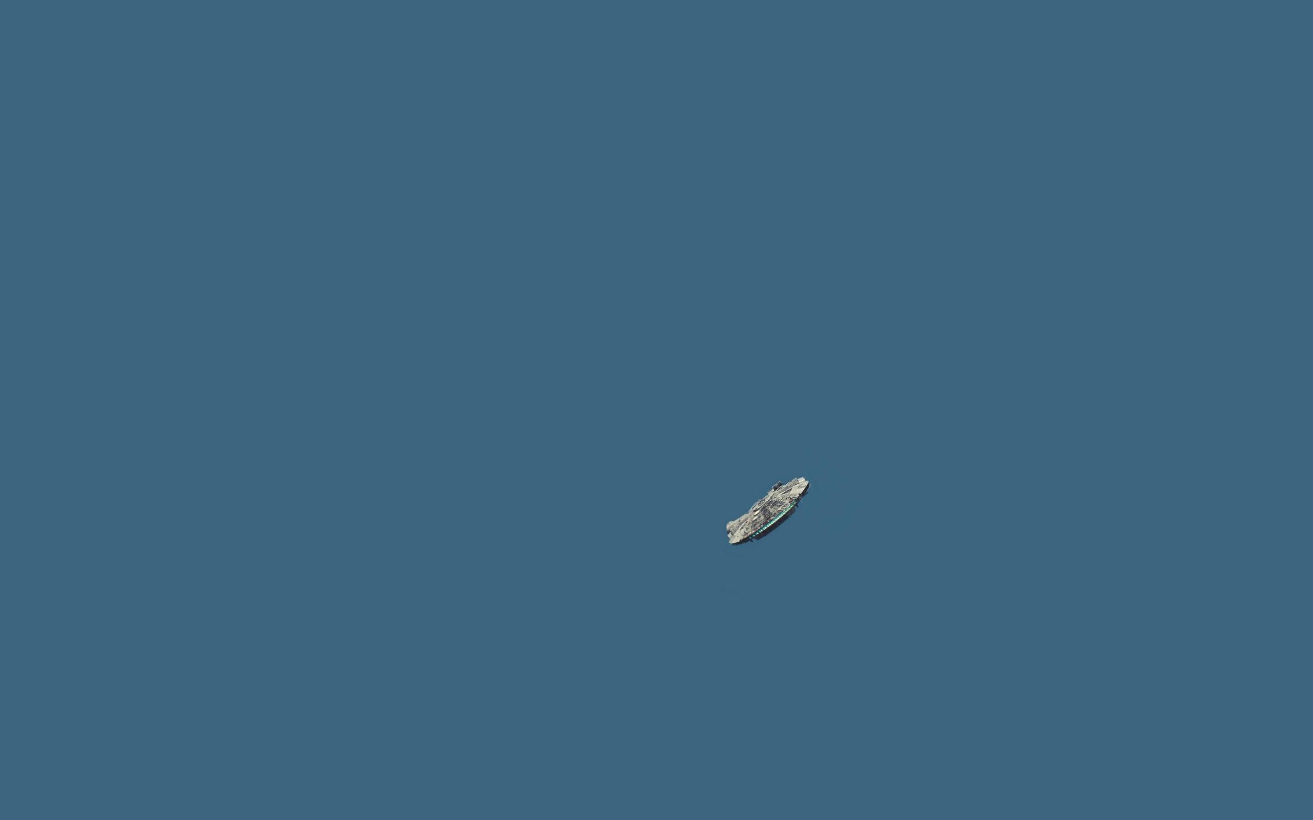2560x1600 Star Wars, Millennium Falcon, Minimalism, Spaceship 4K HD wallpaper