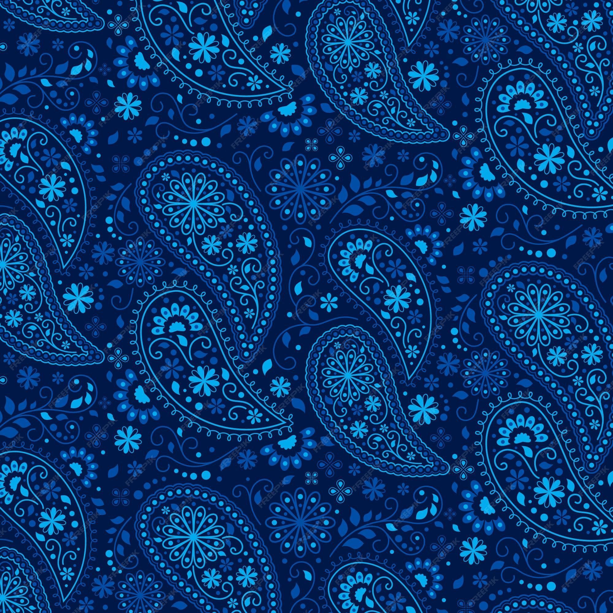 2000x2000 Blue Paisley Image