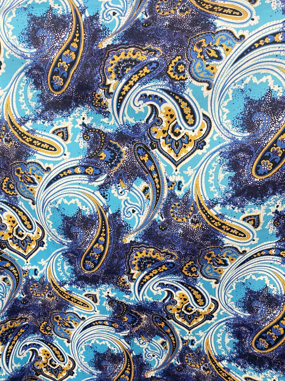 1000x1333 Italian Blue Paisley Cotton Stretch