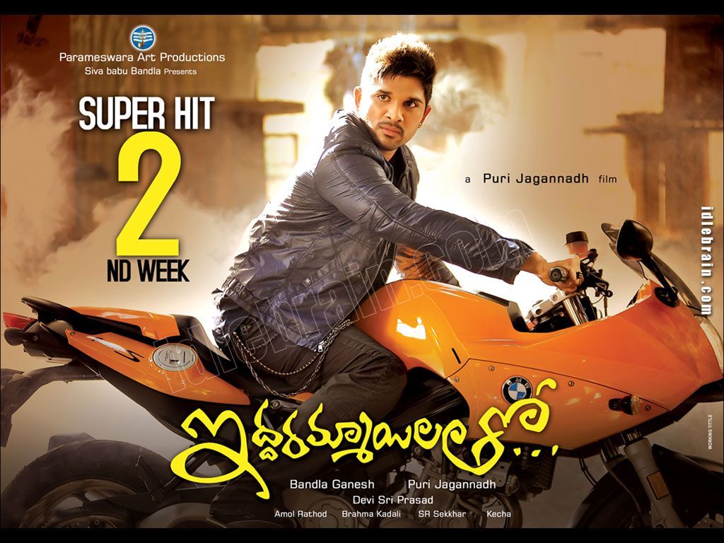 1024x768 Iddarammayilatho wallpaper cinema posters -Allu Arjun, Amala Paul & Katherine