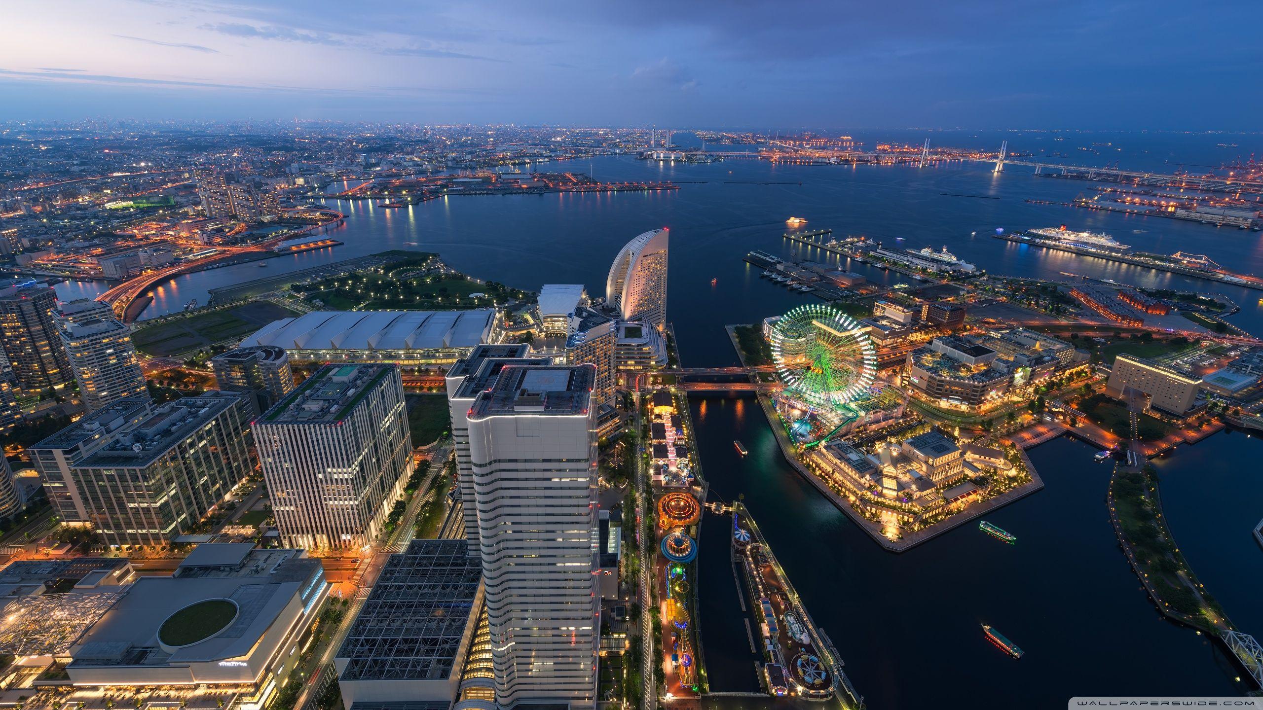 2560x1440 Aerial View Of Yokohama, Japan ❤ 4K HD Desktop Wallpaper for 4K