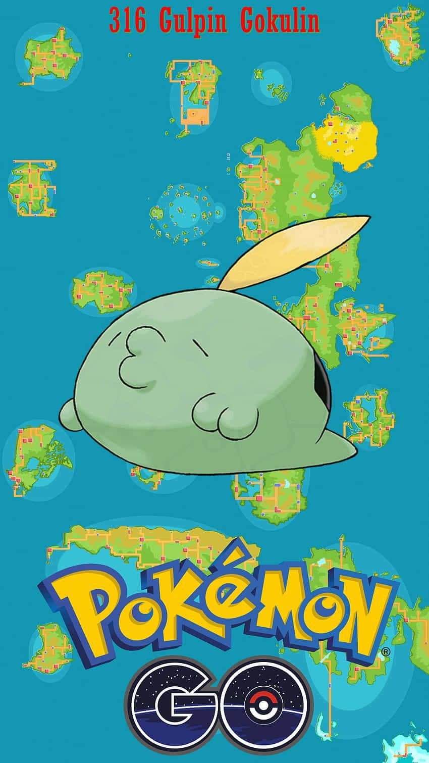 850x1511 Download Pokemon Go Card Of Gulpin Wallpaper