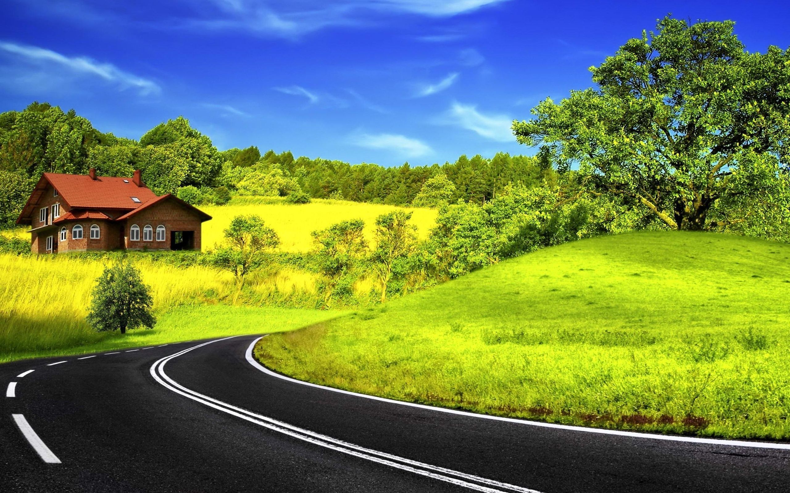 2560x1600 Man Made Road HD Wallpaper