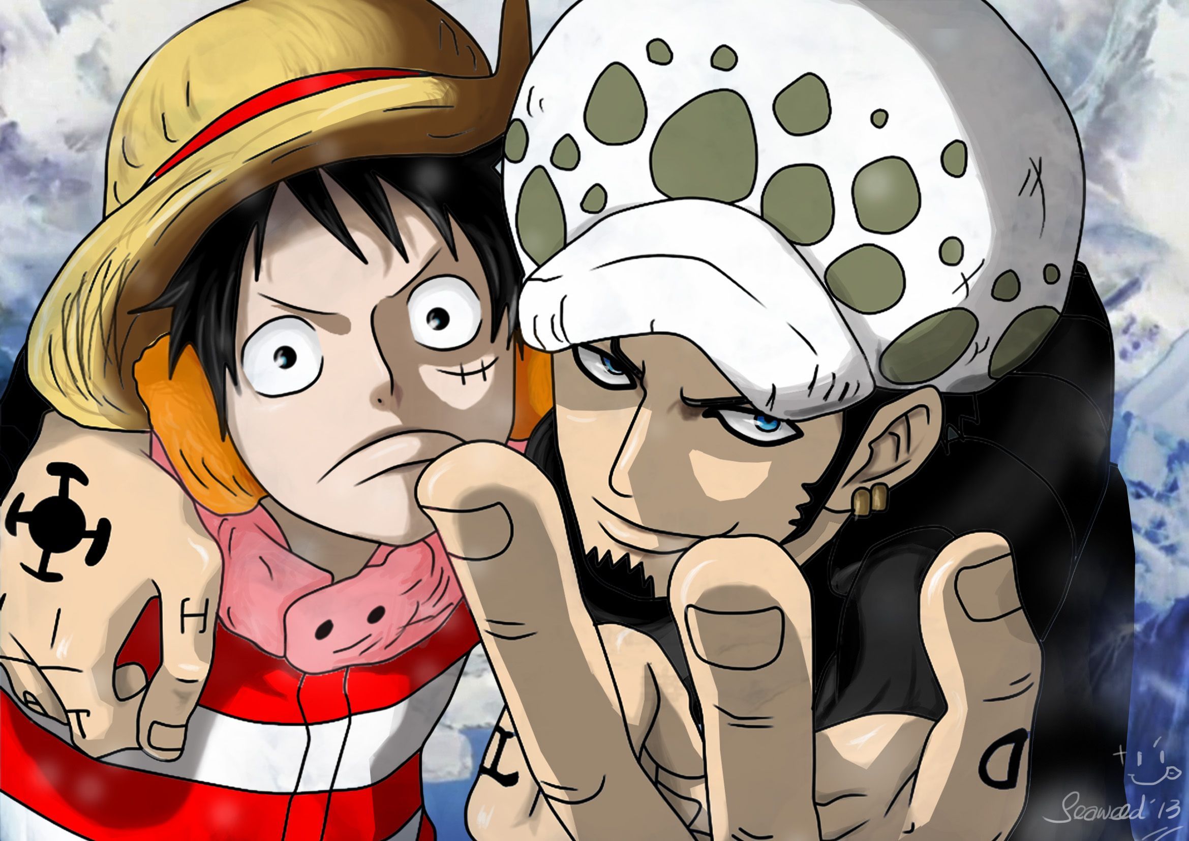 2339x1654 Mobile wallpaper: Anime, One Piece, Monkey D Luffy, Trafalgar Law, 420381 download the picture for free