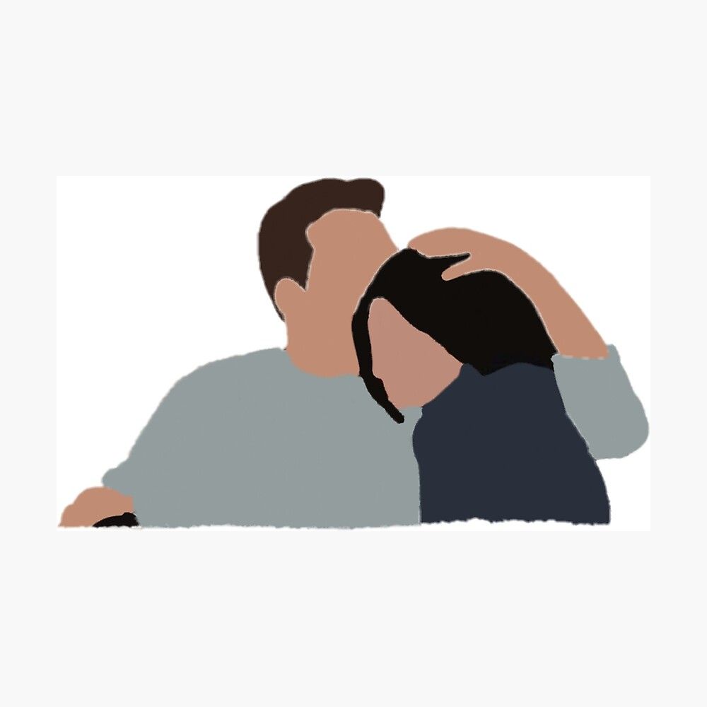 1000x1000 Monica and Chandler Drawing Poster