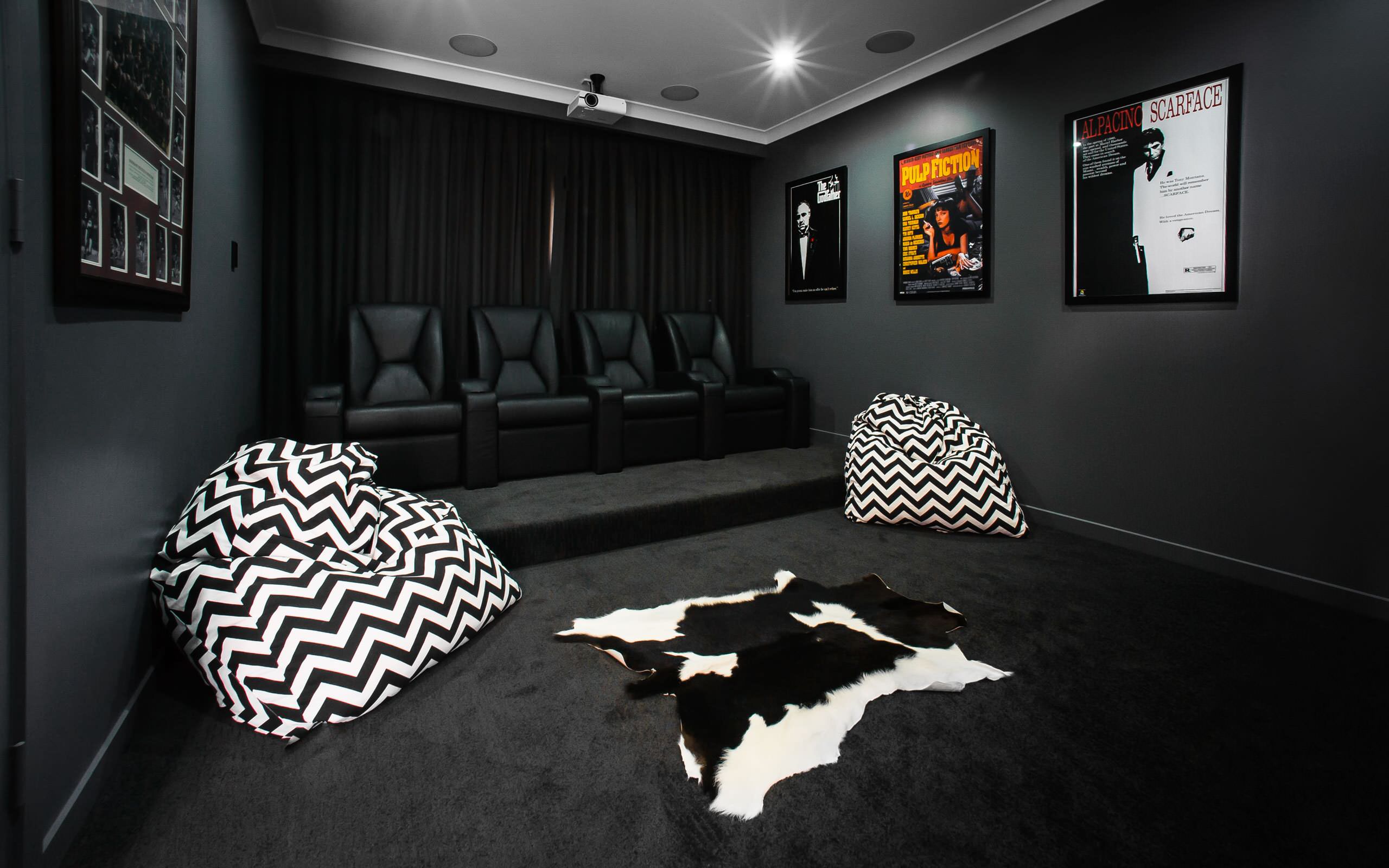 2560x1600 Home Theater with Black Walls Ideas You'll Love, 2023