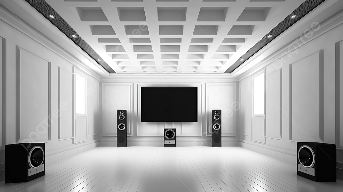 1200x673 A Spotless And Serene Home Theater With 3D Rendering Audio System And Blank Lcd Tv For Advertisement Montage Background, Home Theatre, Home Theater, Home Cinema Background Image And Wallpaper for Free Download