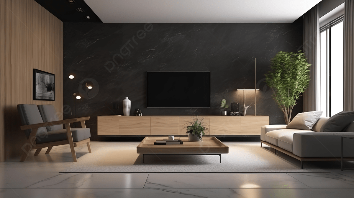 1200x673 Modern Living Room Interior With Smart Tv Cabinet And Armchair 3D Render Background, Tv Room, Watch Tv, Home Theatre Background Image And Wallpaper for Free Download