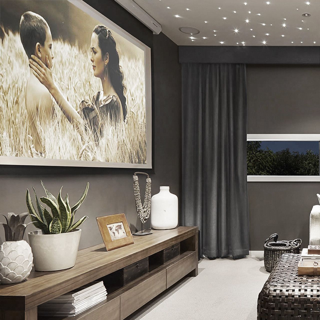 1280x1280 Home Theatre Media Room Curtains Made to Measure Bond Charcoal Grey