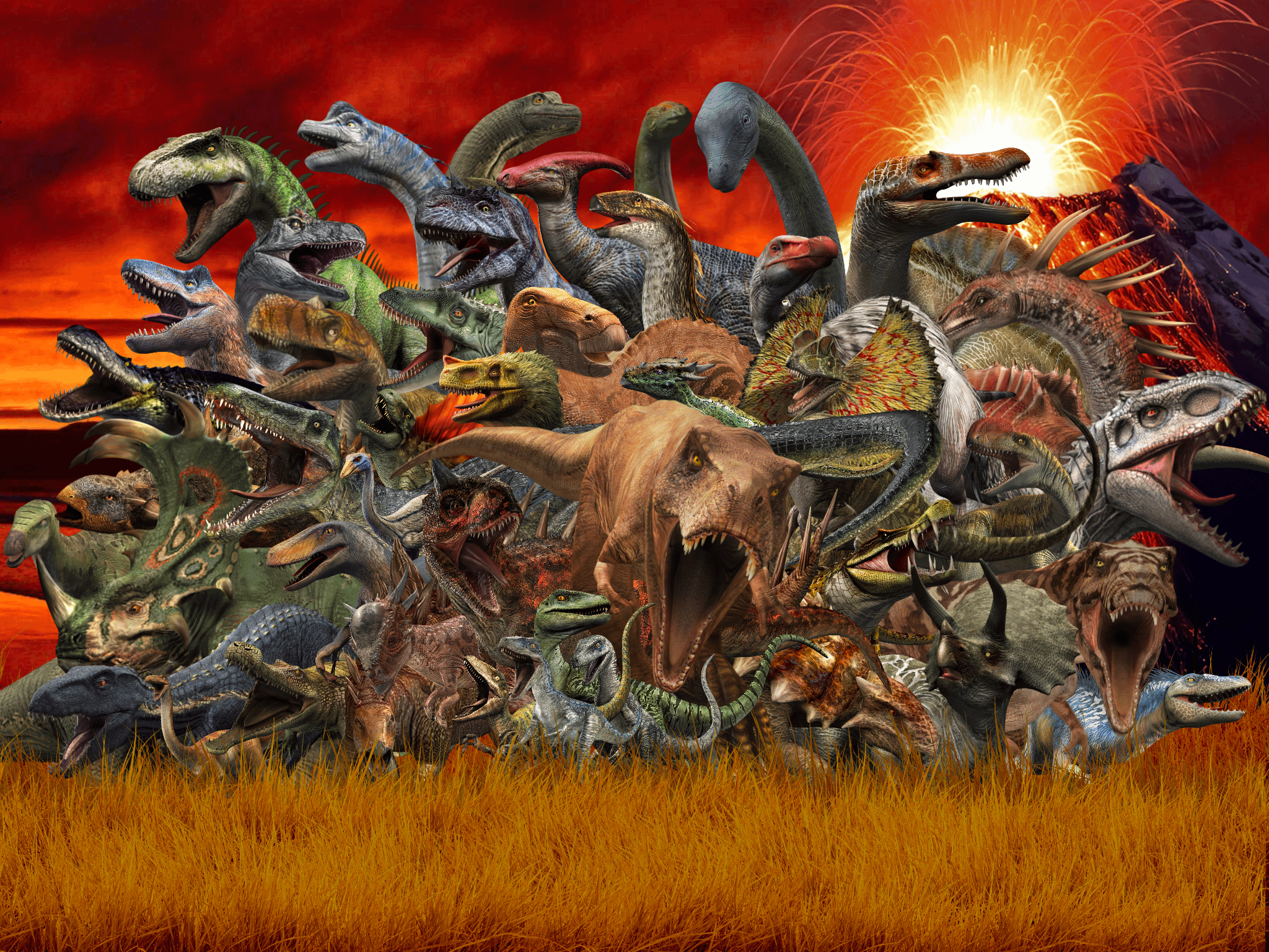 2048x1536 Jurassic World Alive Wallpaper, FOR iPad!!! i wont post the PC version(PC Version shows all Dinos, if you use the iPad version for it, it will cut off many of the outsiders!)
