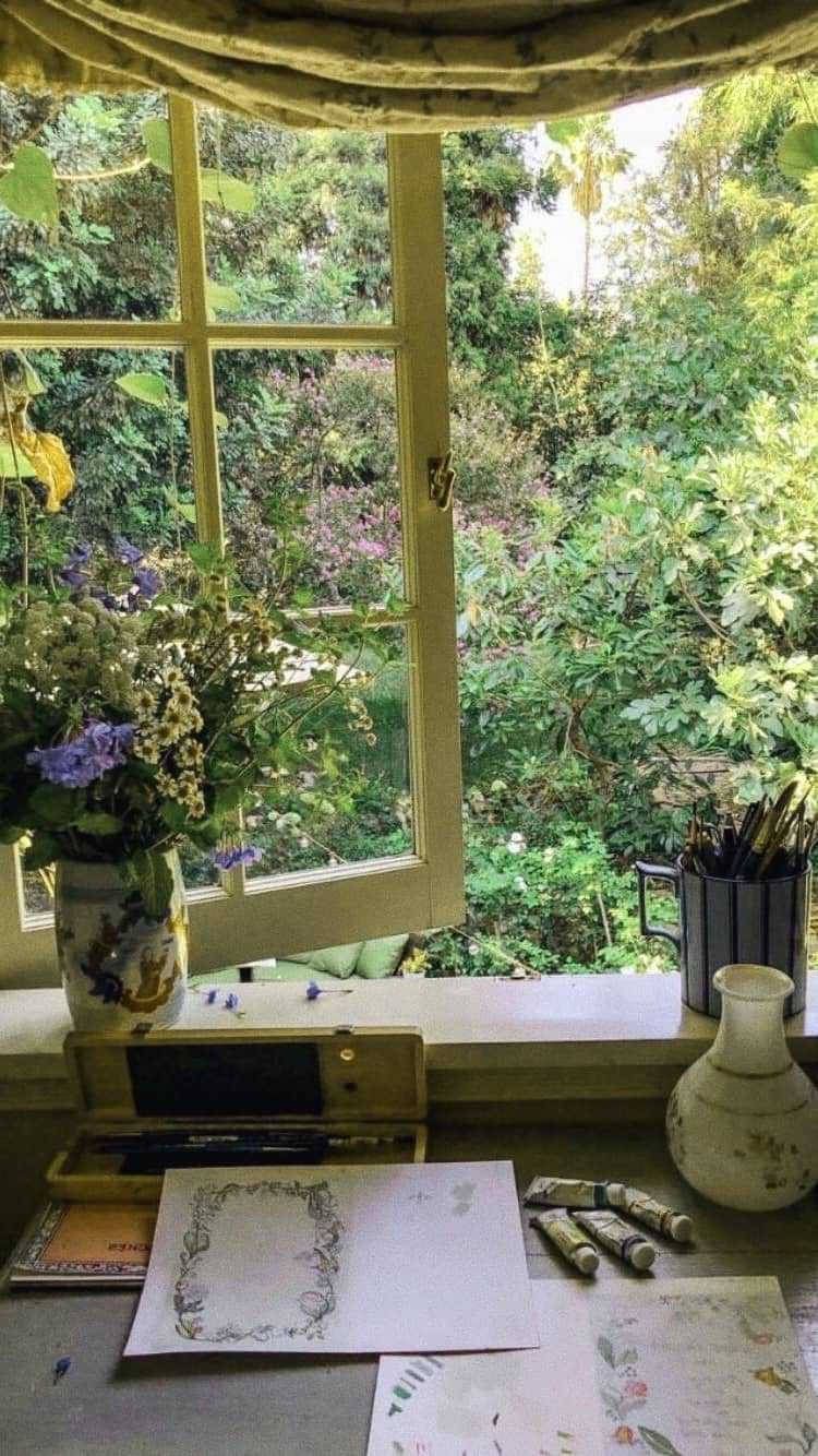 750x1334 Download Aesthetic Cottagecore Lifestyle Concept Wallpaper