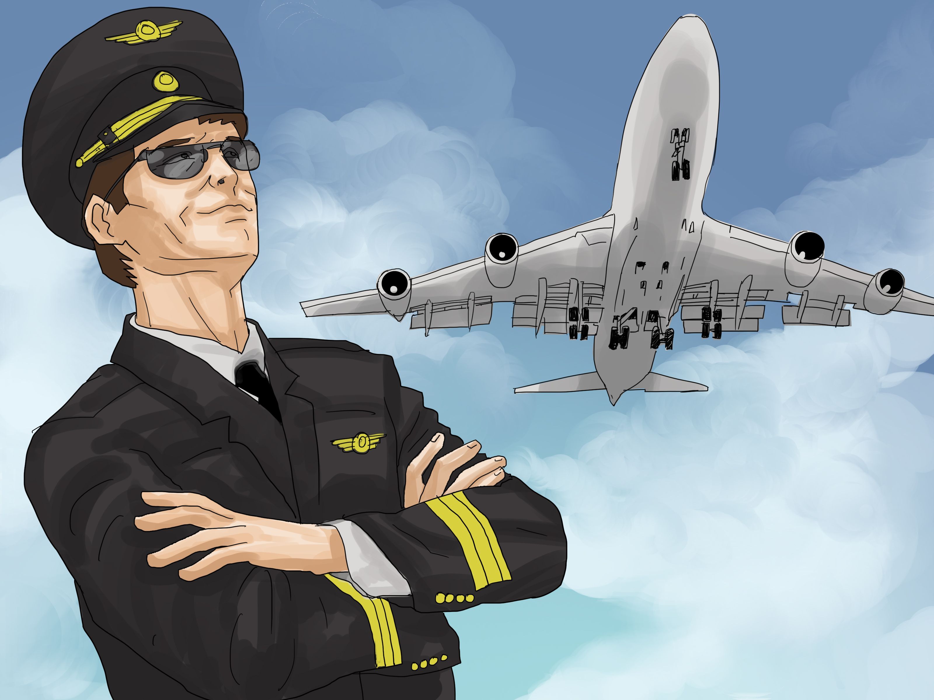 3200x2400 Airline Pilot Wallpaper