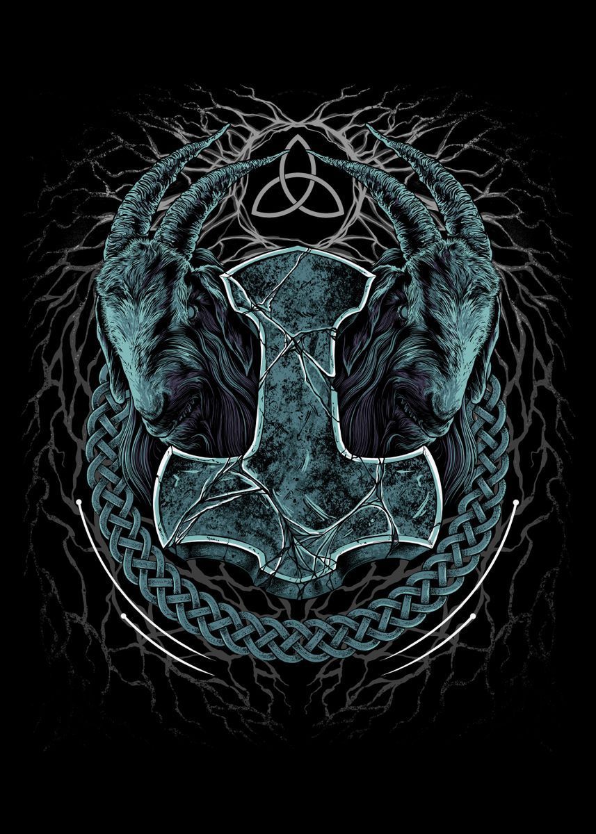 857x1200 Viking Mjolnir Hammer Thor' Poster by Richard Åkers